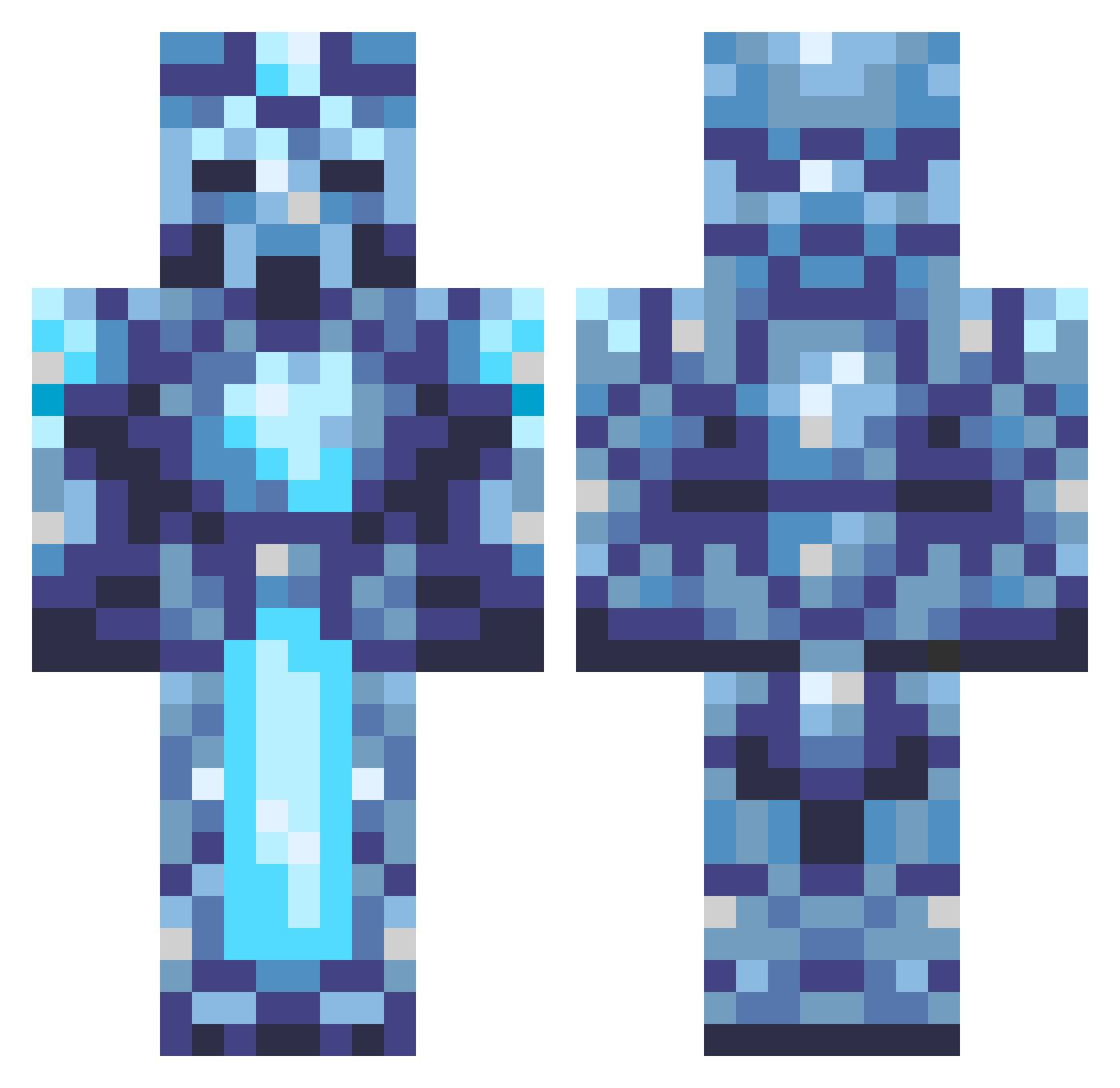 strmzyy Minecraft skin, front and back view