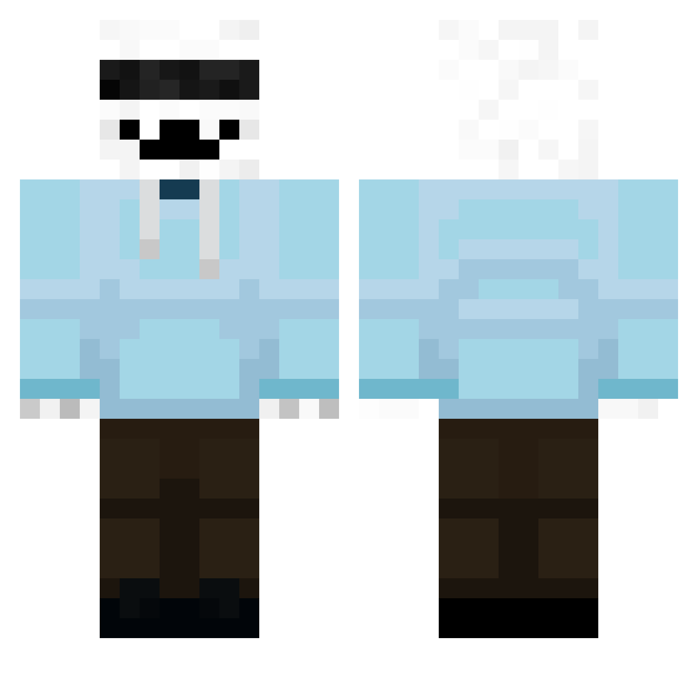 10rasmus Minecraft skin, front and back view