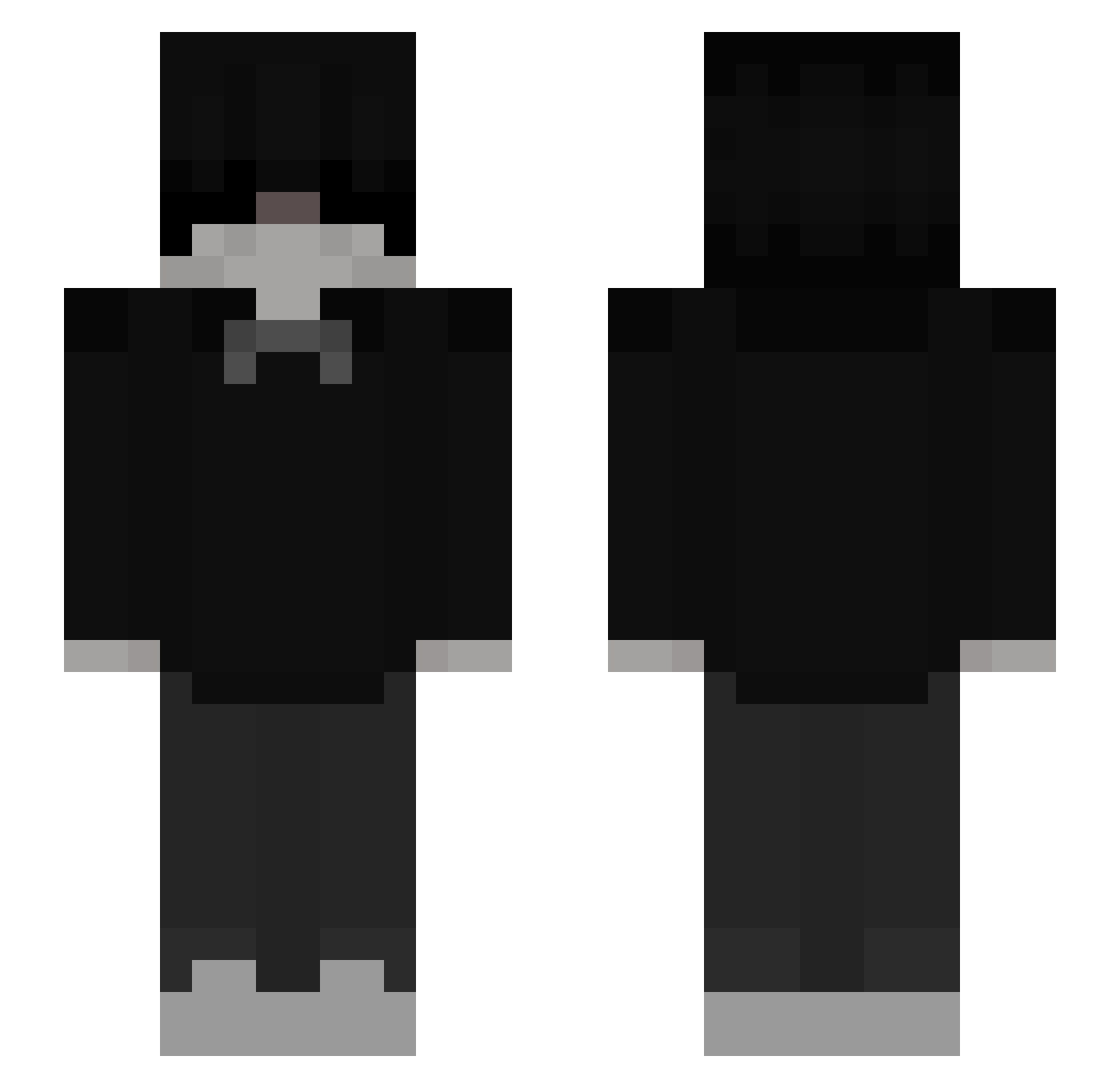 Phoria Minecraft skin, front and back view