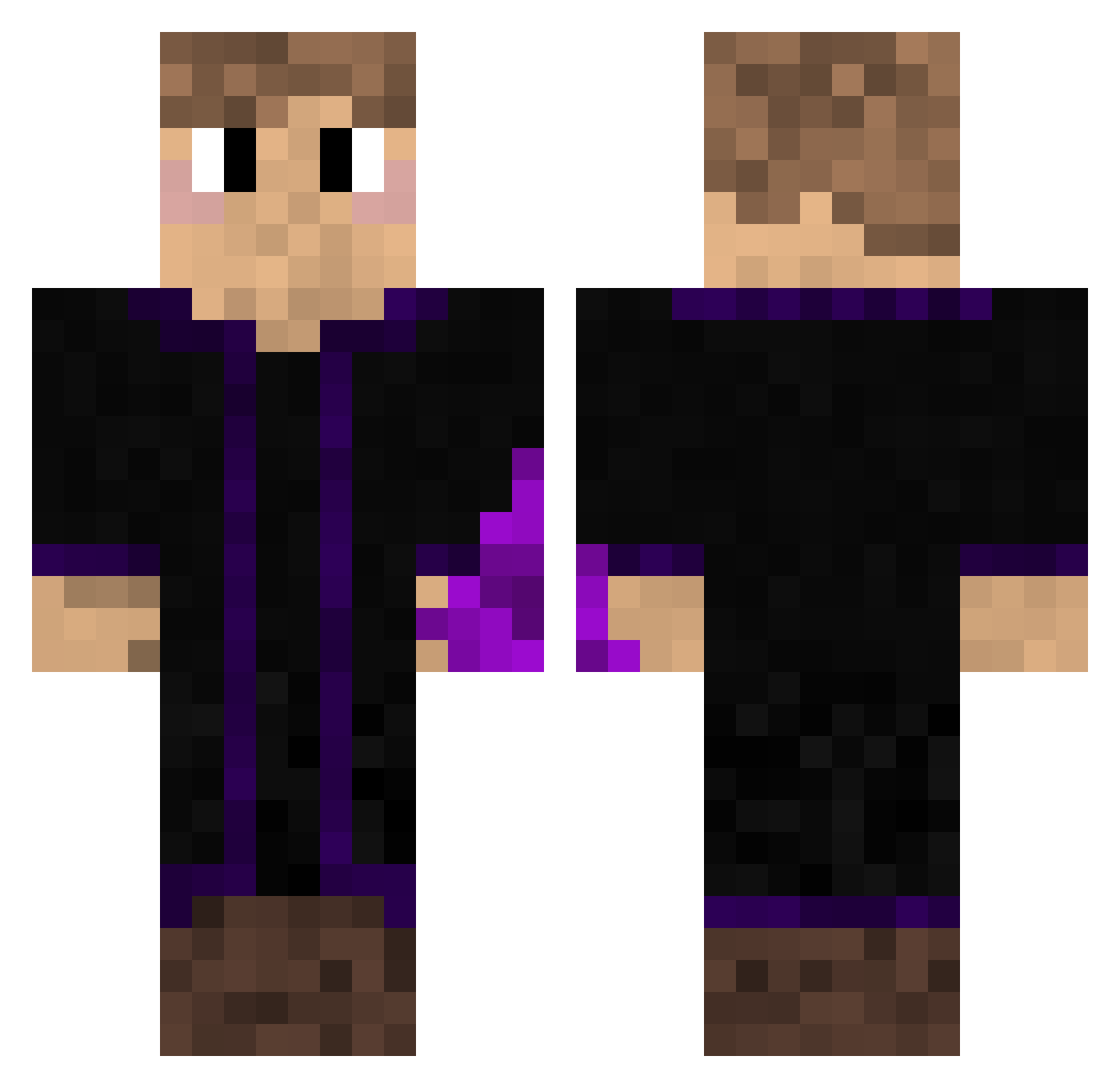VILLE36A Minecraft skin, front and back view