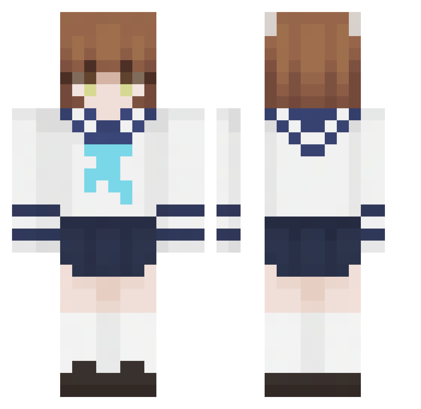 __B1ue__ Minecraft skin, front and back view