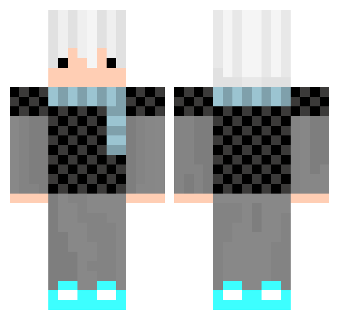 HuanghunOwO Minecraft skin, front and back view