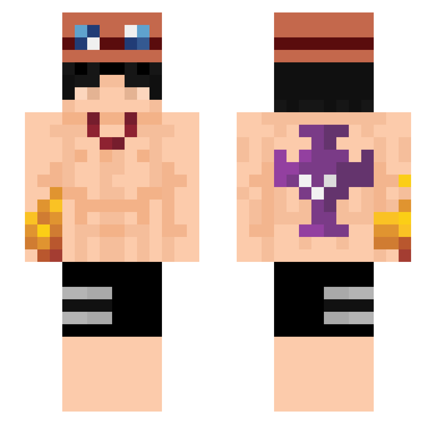 dcryon Minecraft skin, front and back view