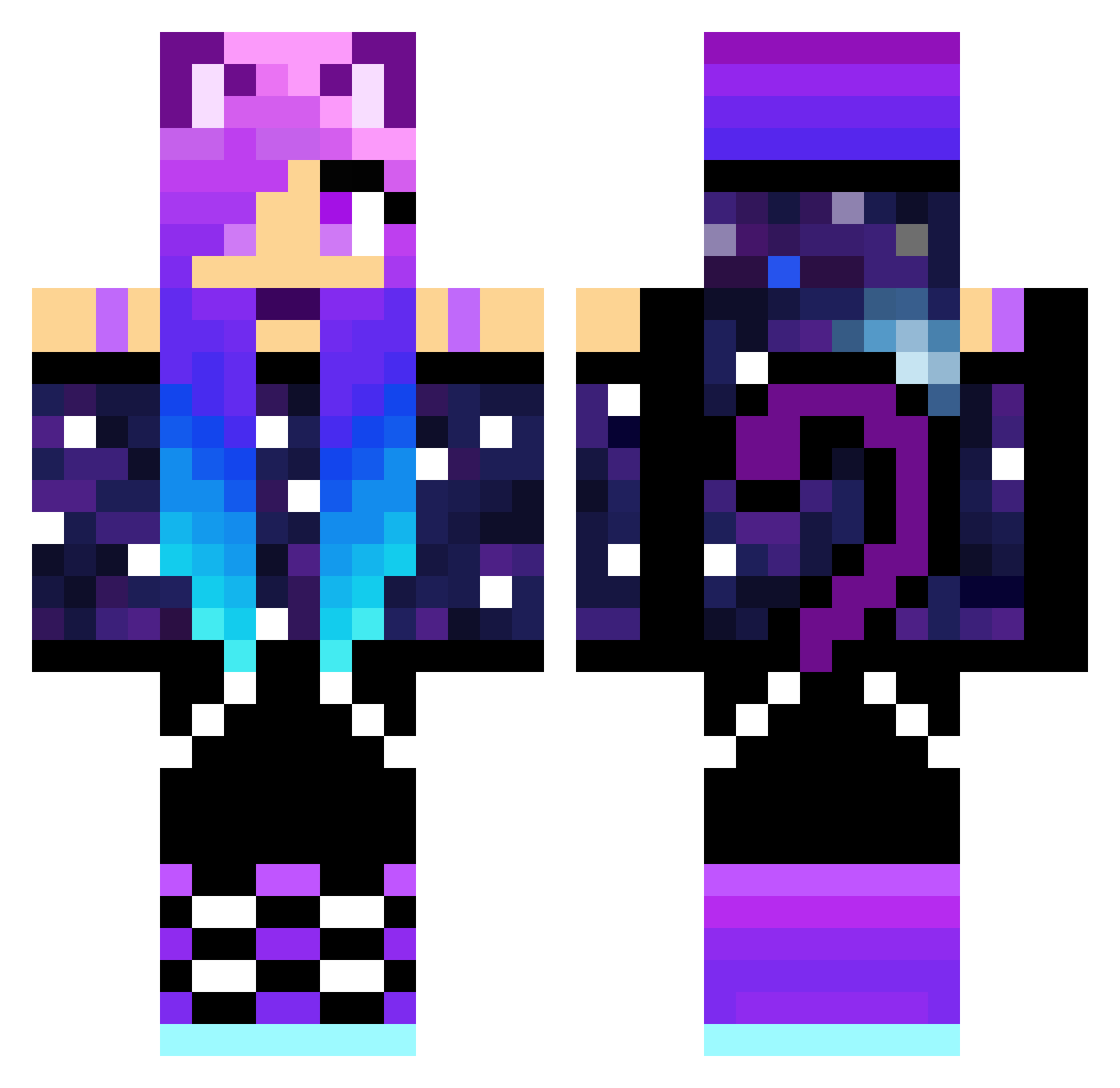 psycho_girl16 Minecraft skin, front and back view
