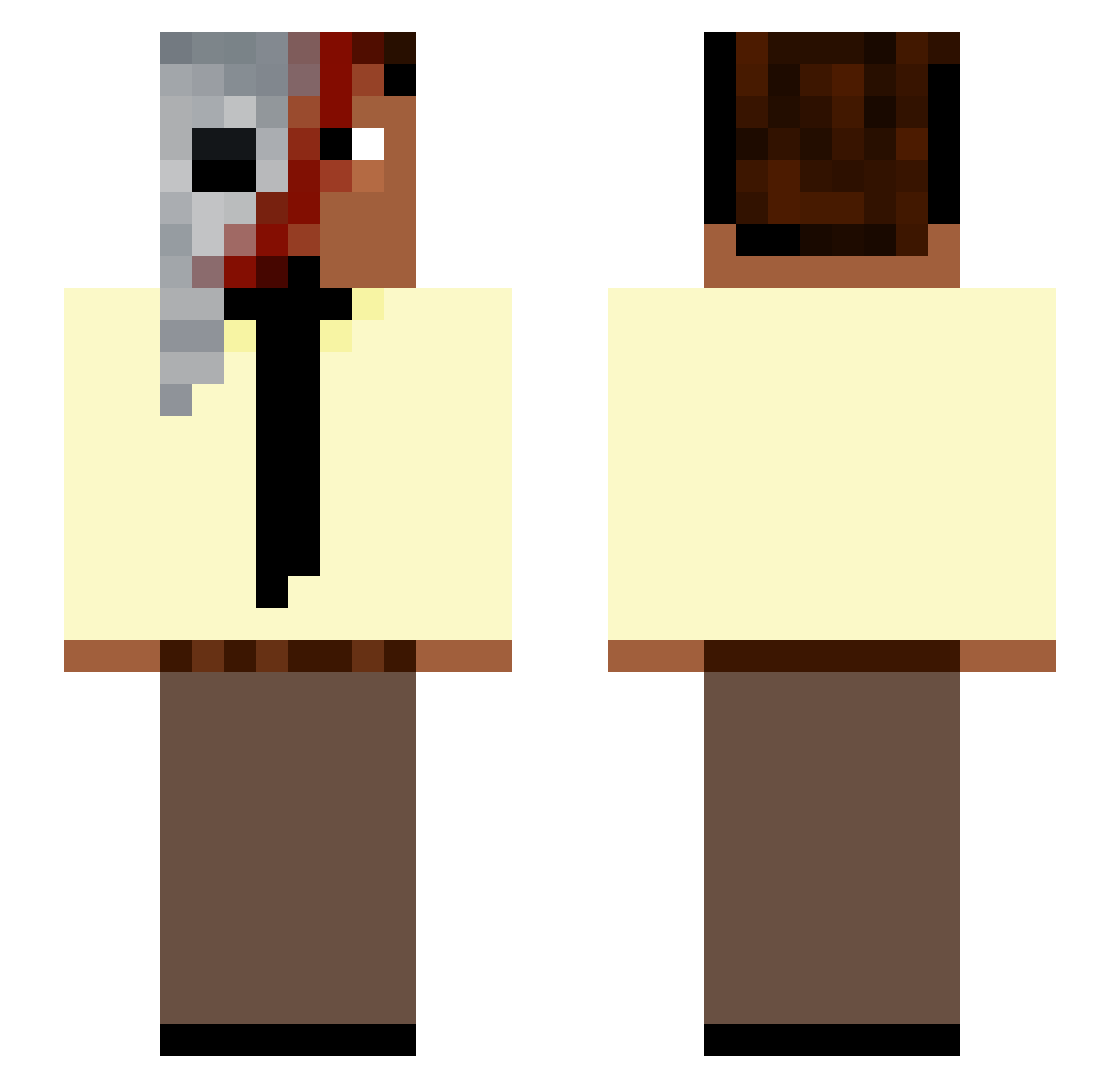 tahliasspaghetti Minecraft skin, front and back view