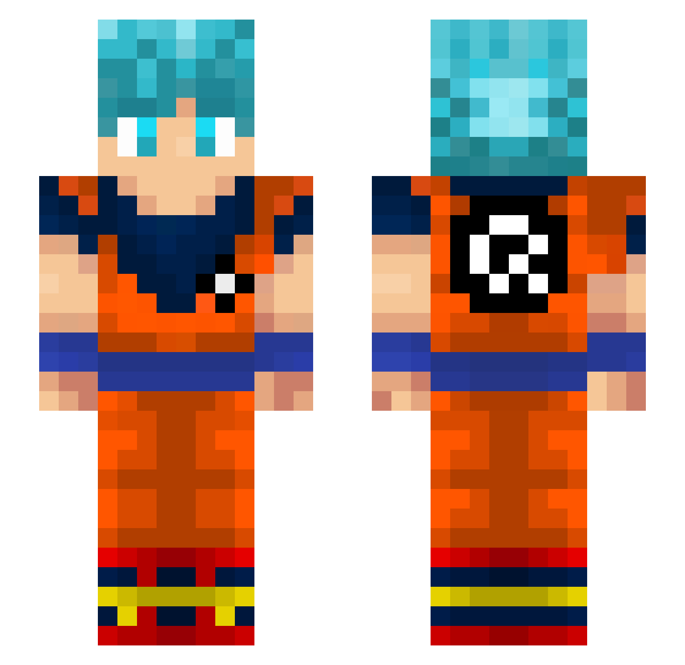 simooms Minecraft skin, front and back view