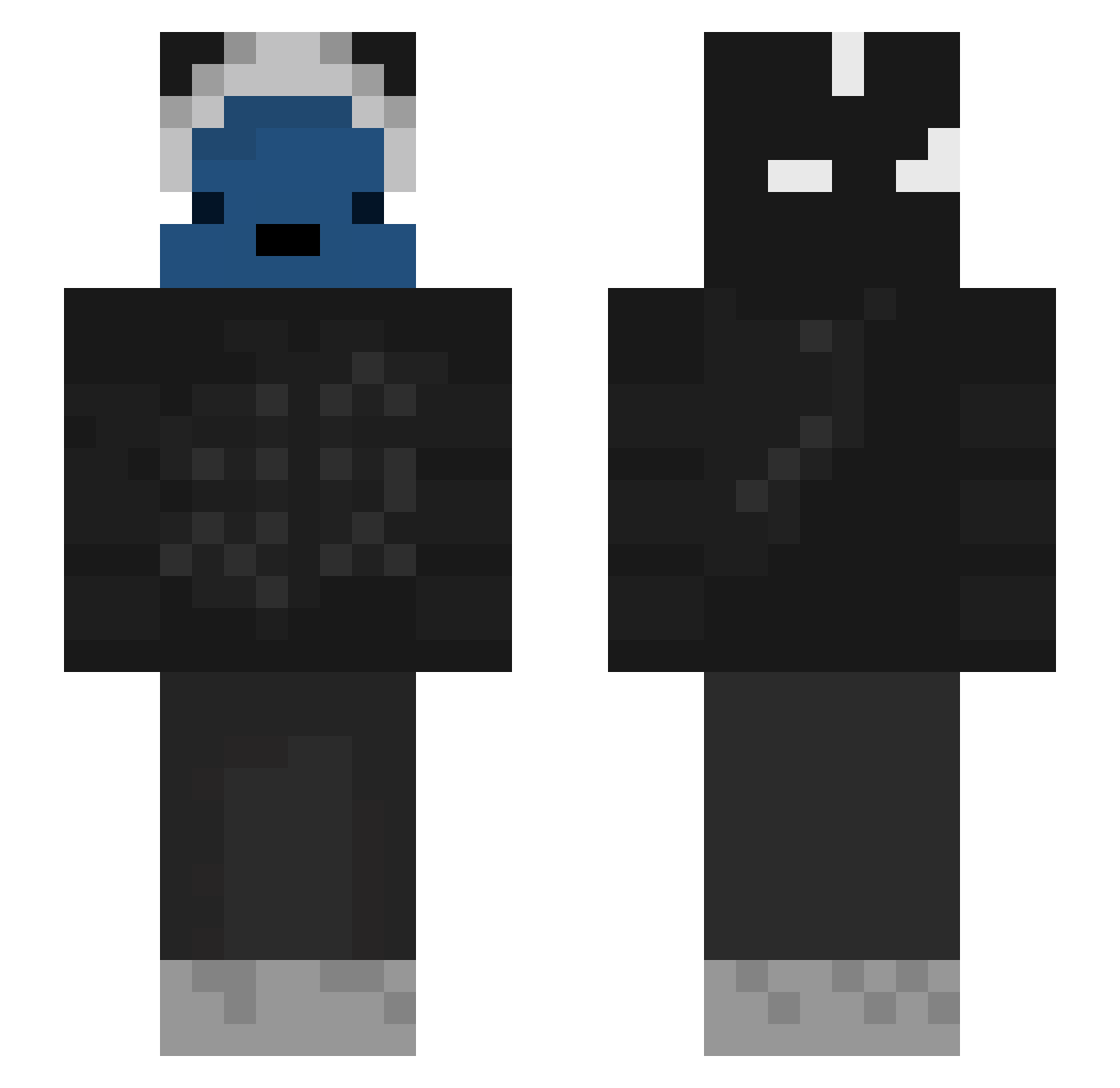 dyl2sped Minecraft skin, front and back view