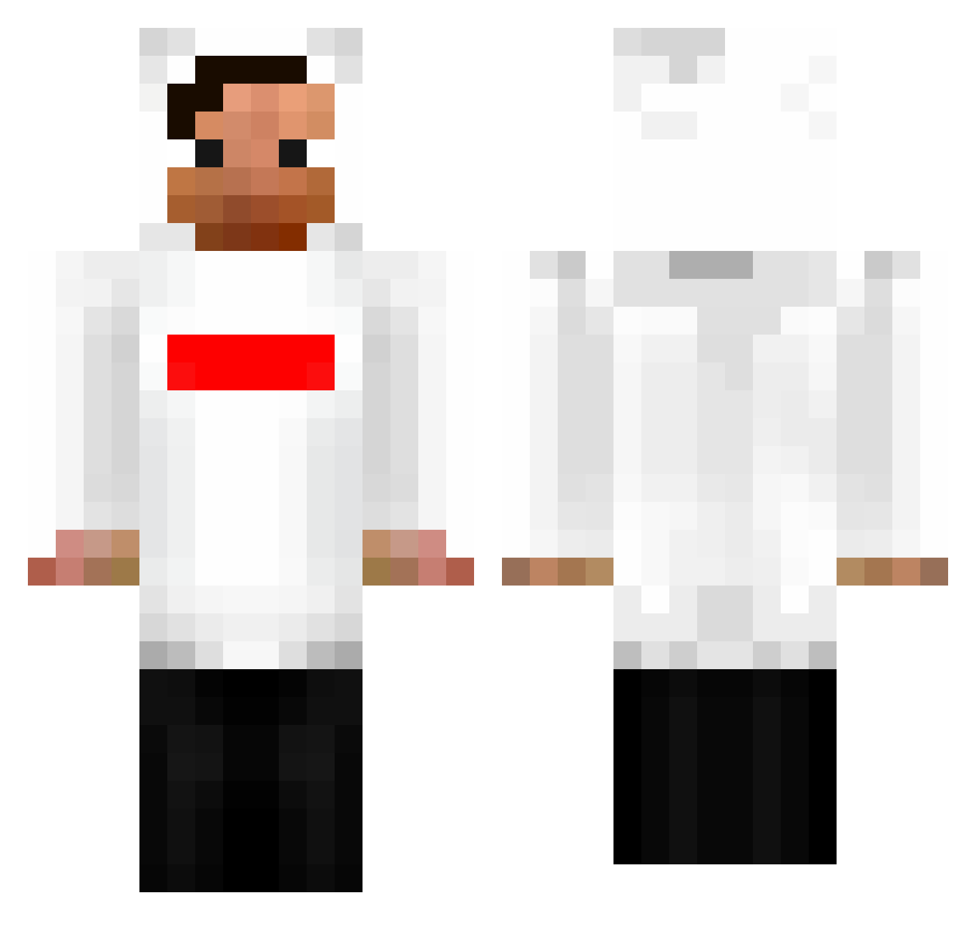 itsTVO Minecraft skin, front and back view
