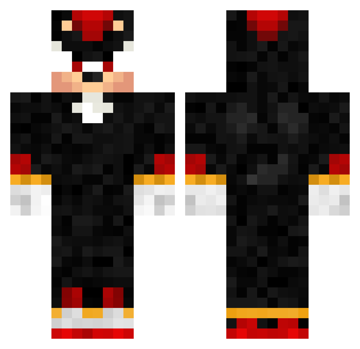 Rat_0 Minecraft skin, front and back view