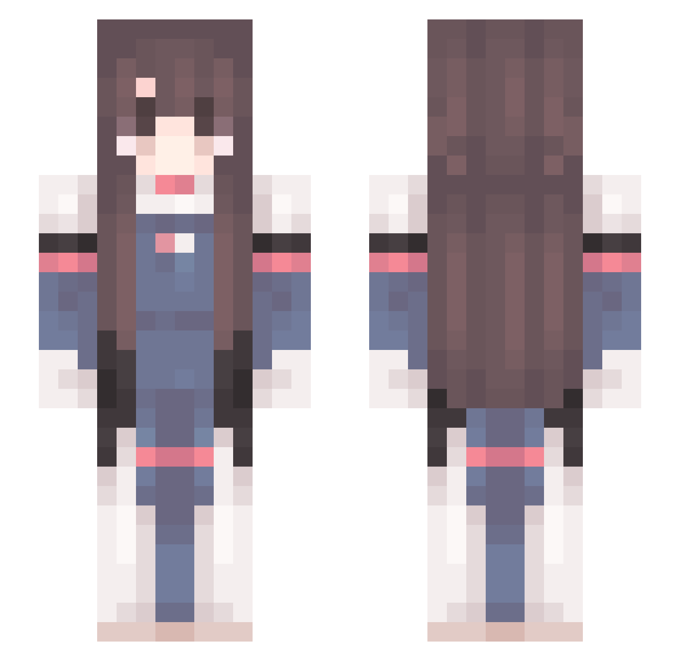 Furiina_ Minecraft skin, front and back view