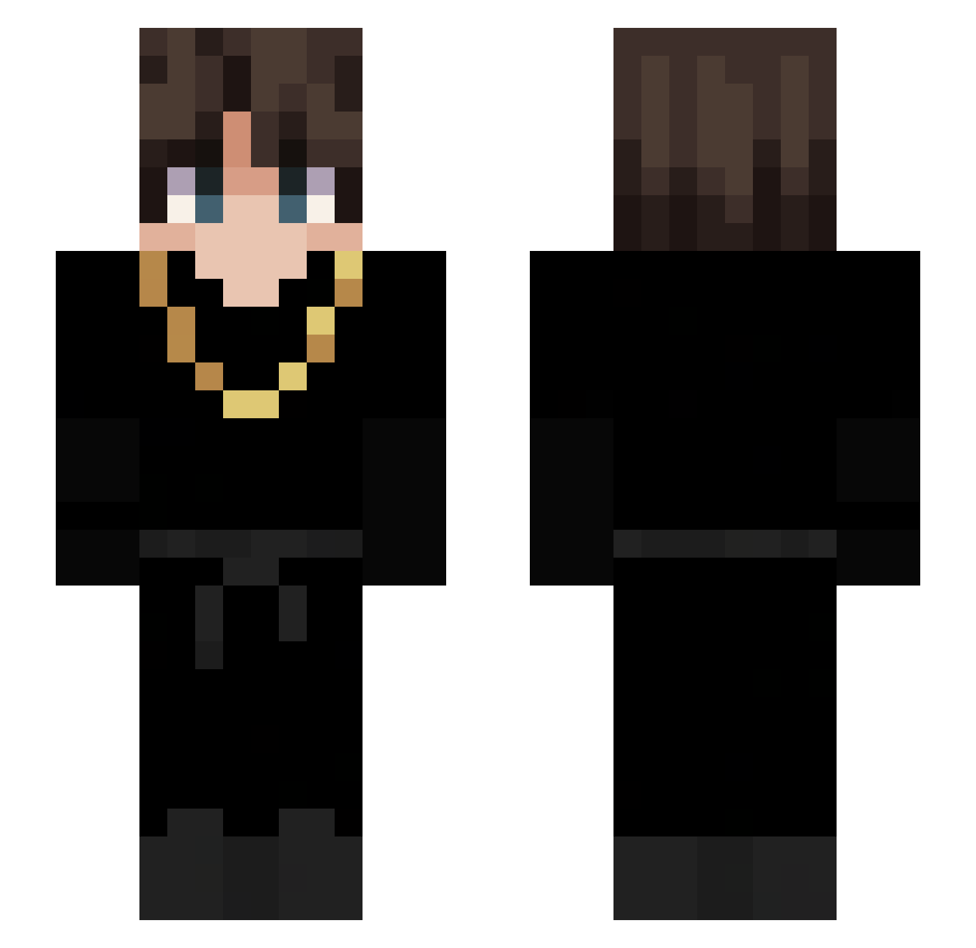 MateQ2115 Minecraft skin, front and back view