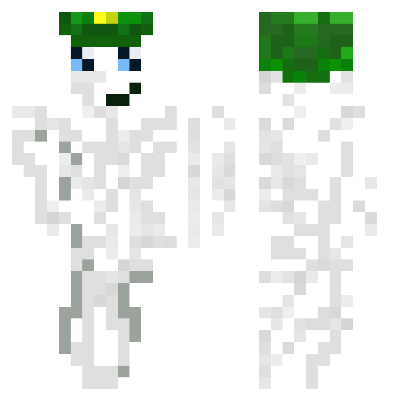 bussqb Minecraft skin, front and back view