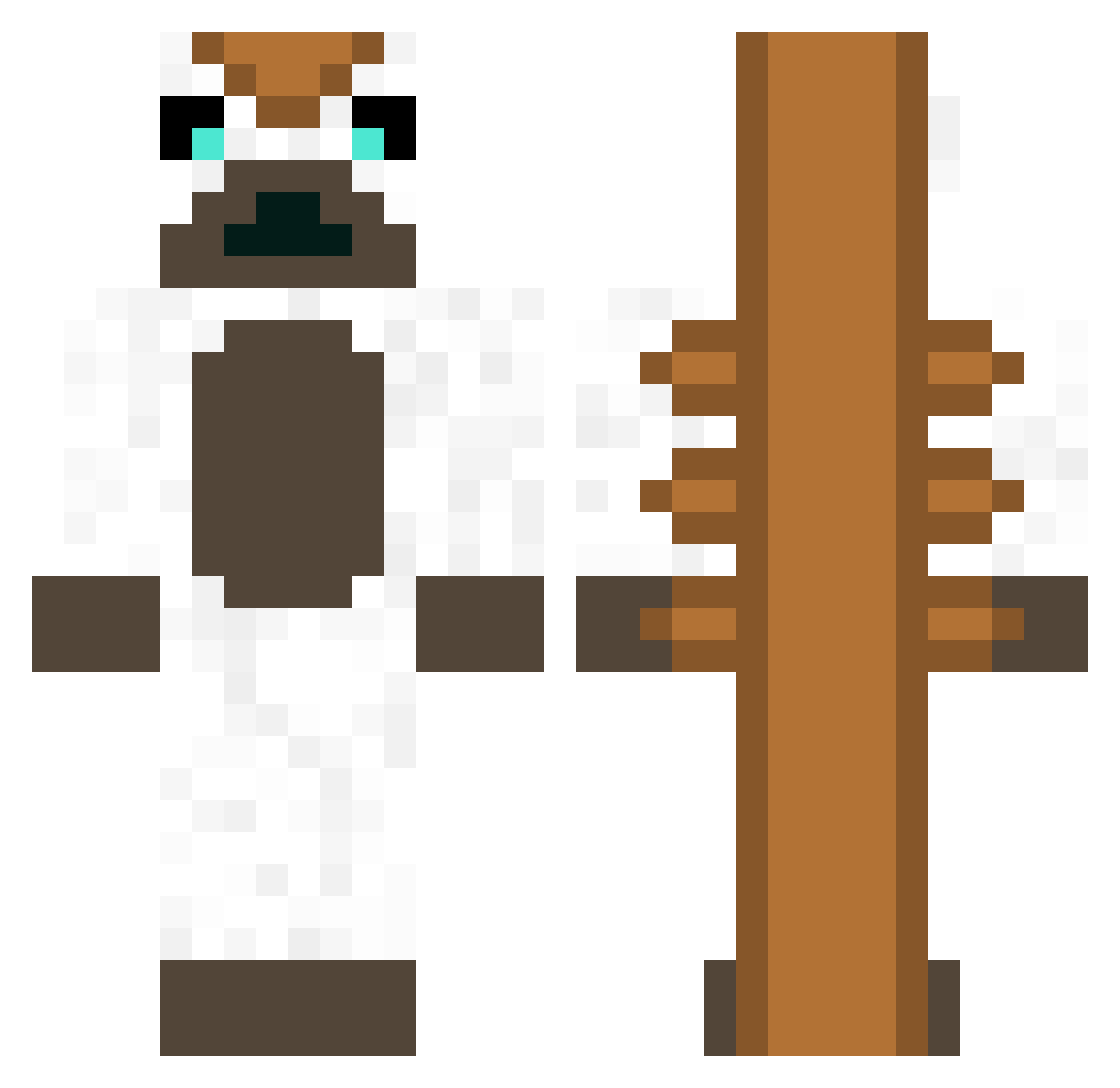 Beans626 Minecraft skin, front and back view
