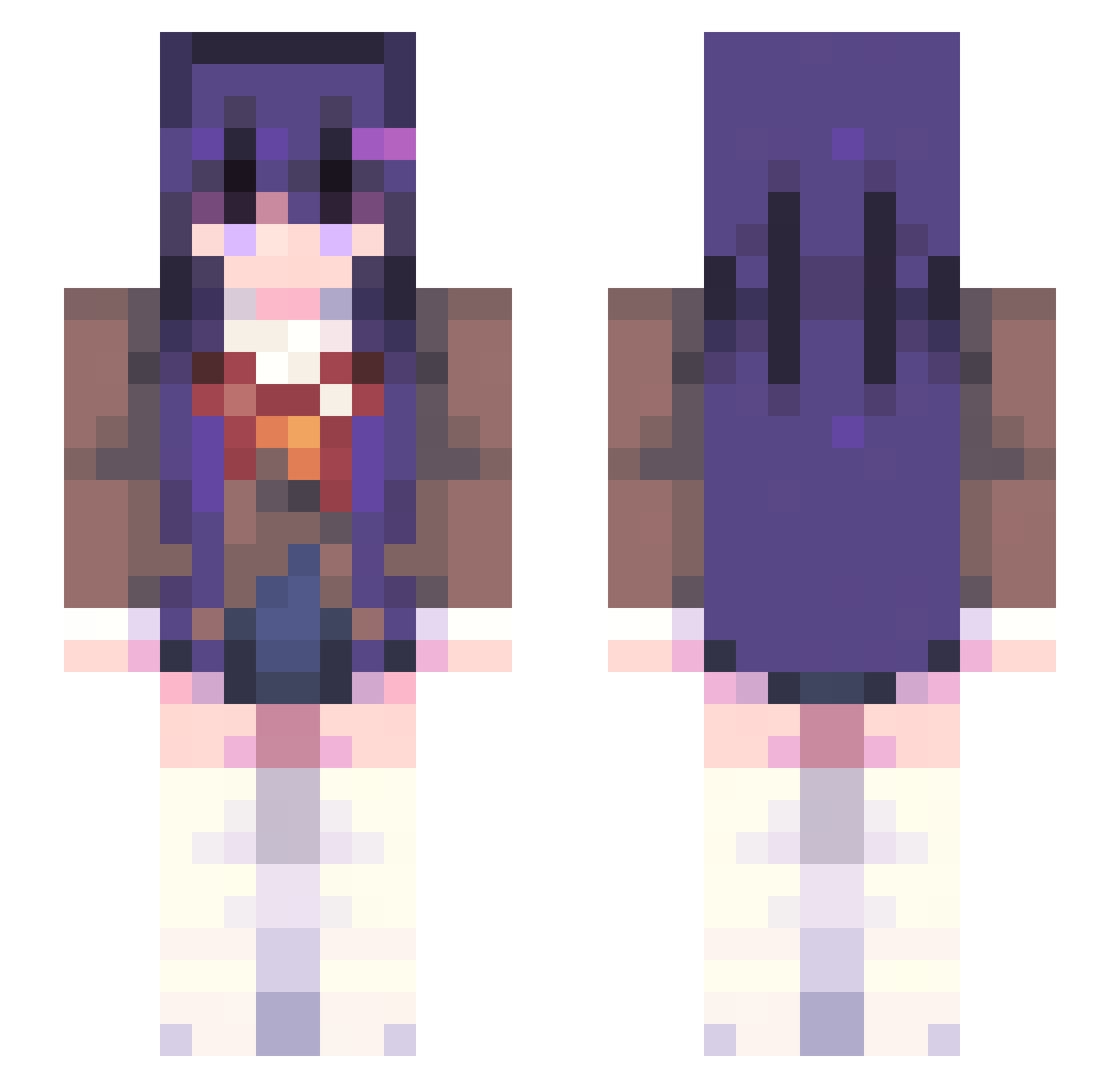 Darkgorgan39 Minecraft skin, front and back view