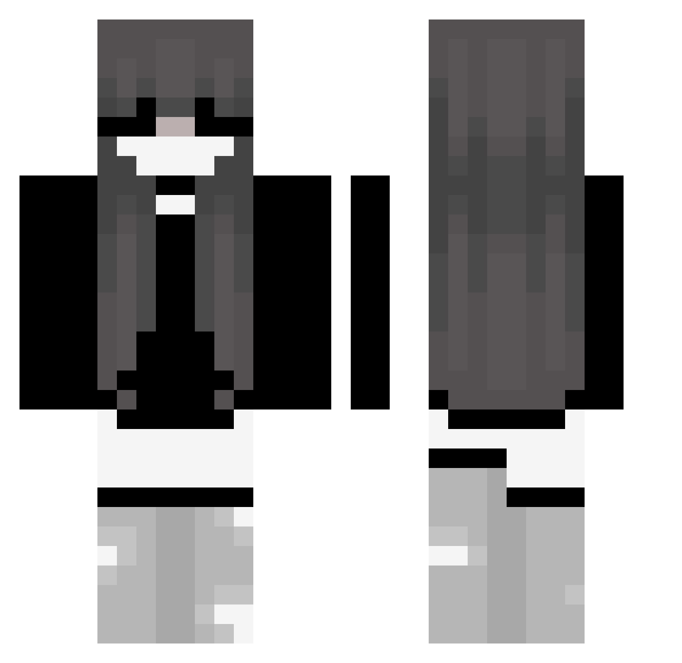 QWUIZY12 Minecraft skin, front and back view