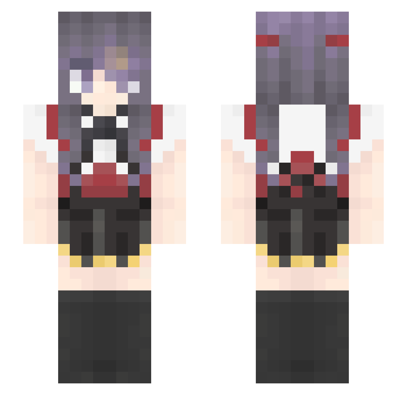 No_Pressure_ovo Minecraft skin, front and back view