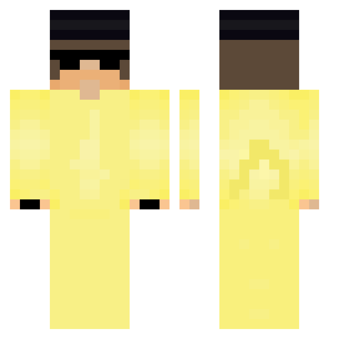 reqcute Minecraft skin, front and back view