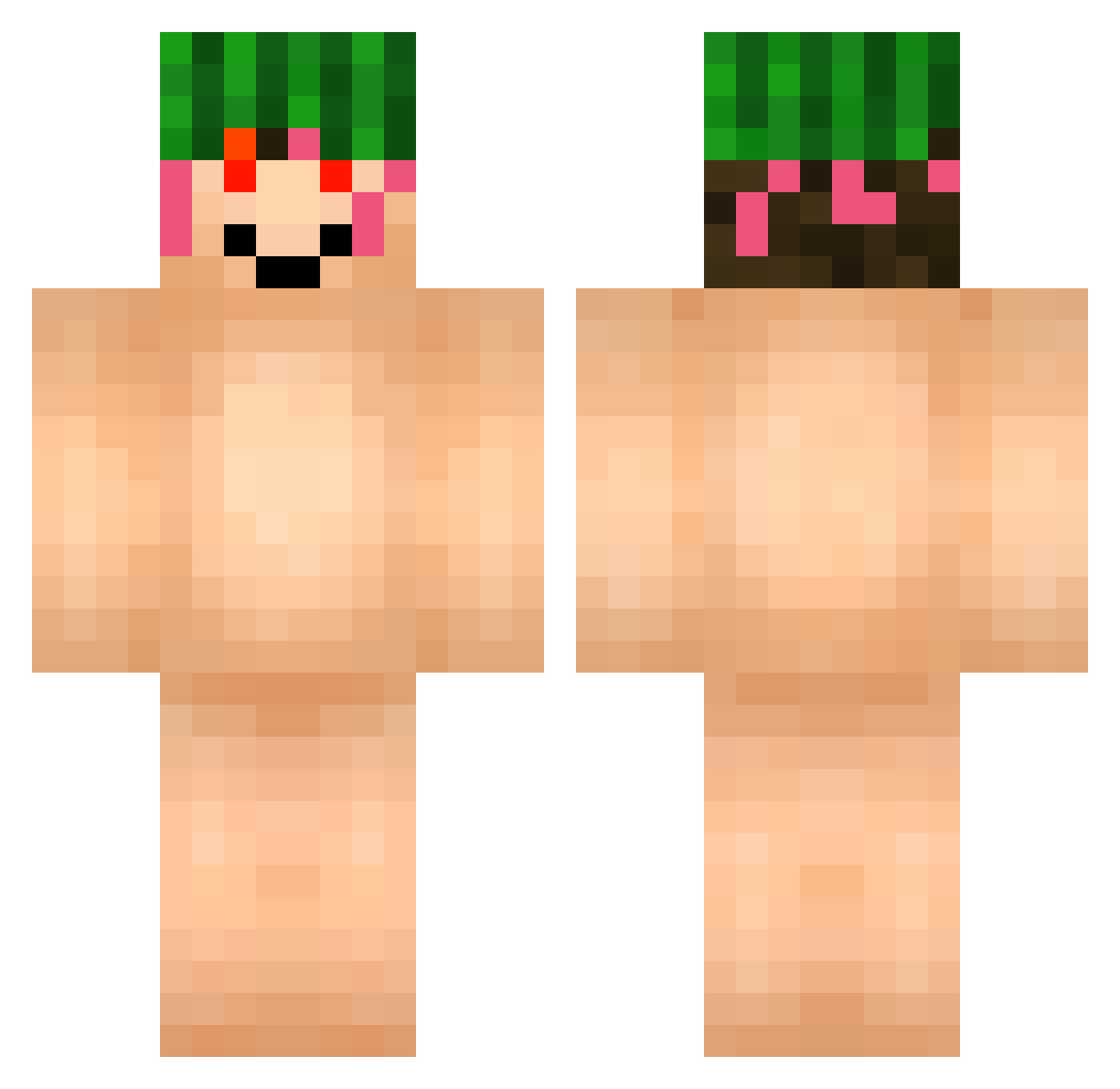 kyvoh Minecraft skin, front and back view
