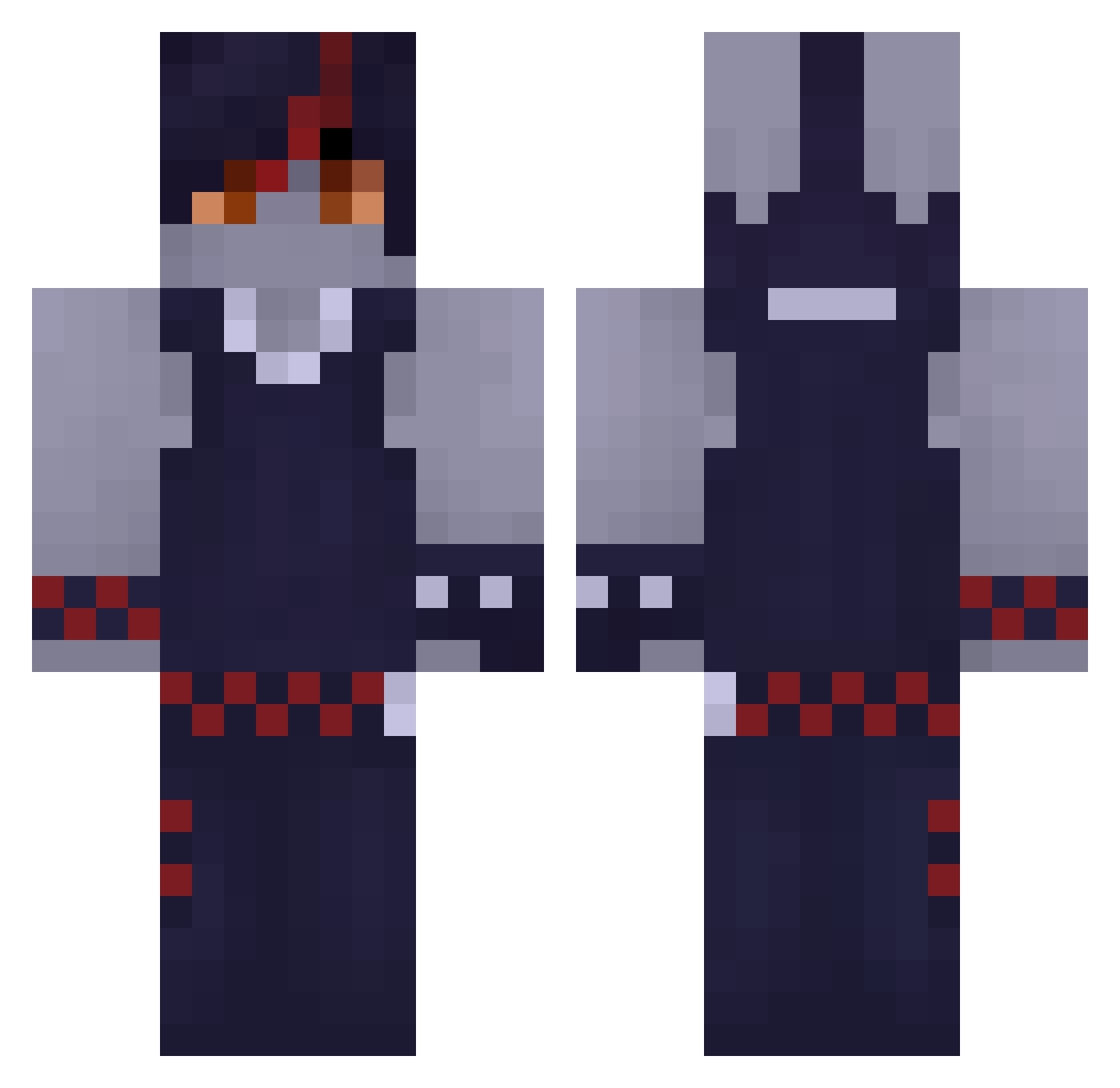 ken15pr Minecraft skin, front and back view