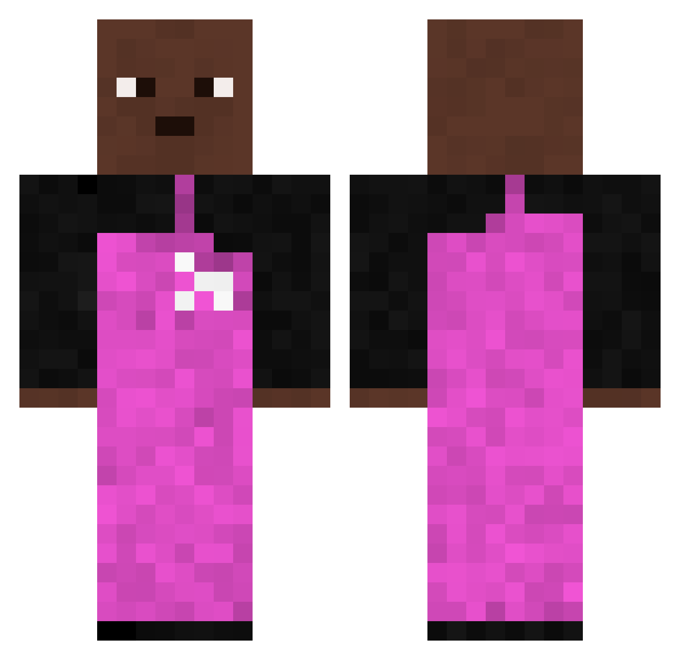 Remoty12 Minecraft skin, front and back view