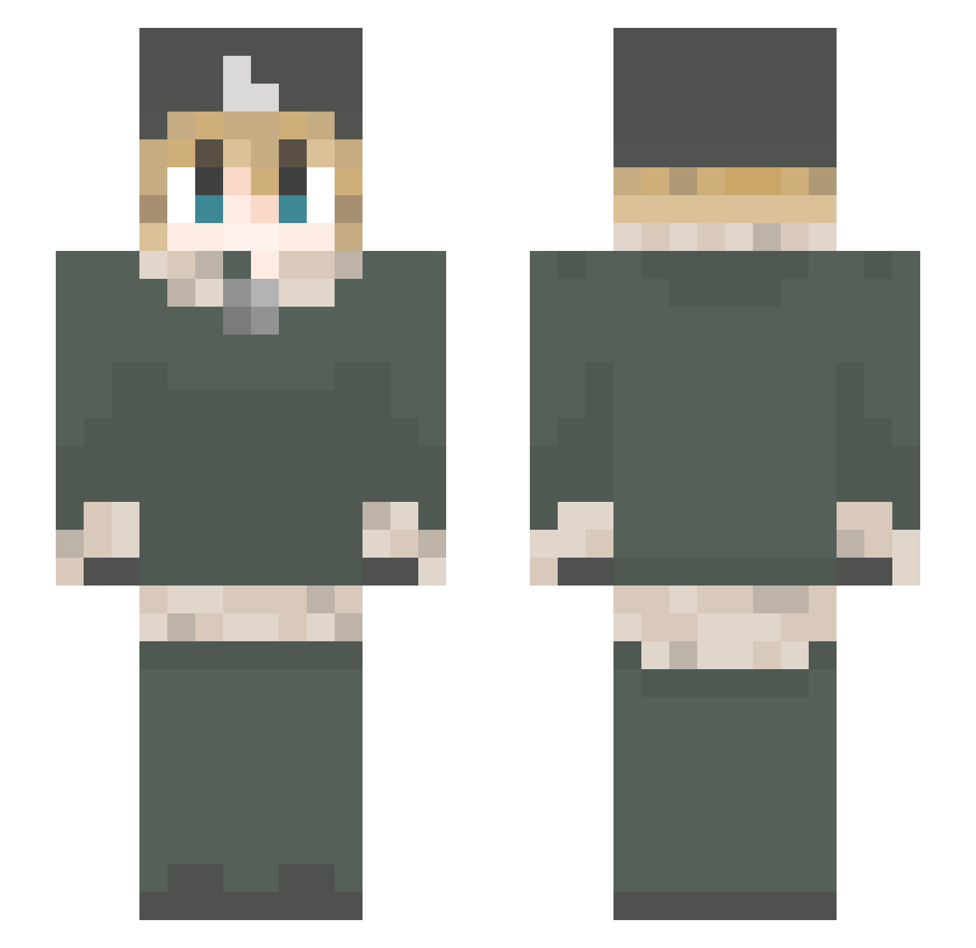 Mr_galaxydude Minecraft skin, front and back view