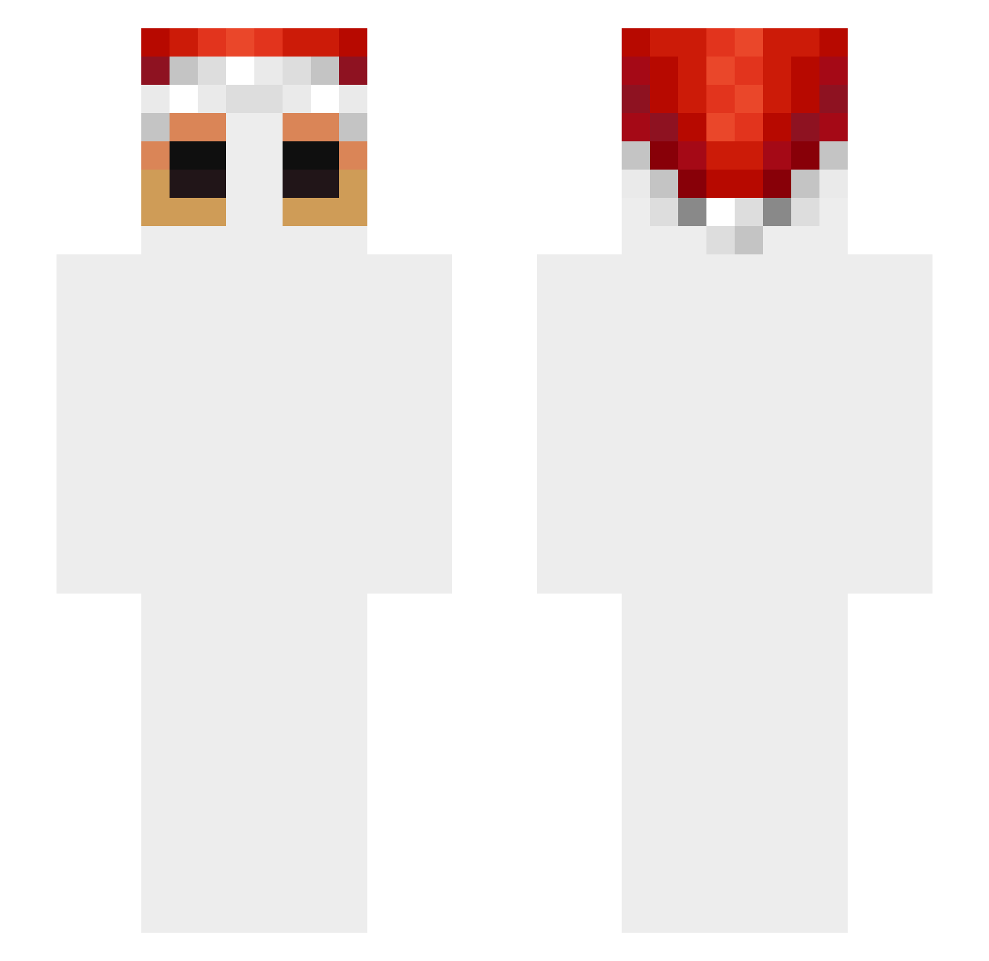 yelanfeet Minecraft skin, front and back view
