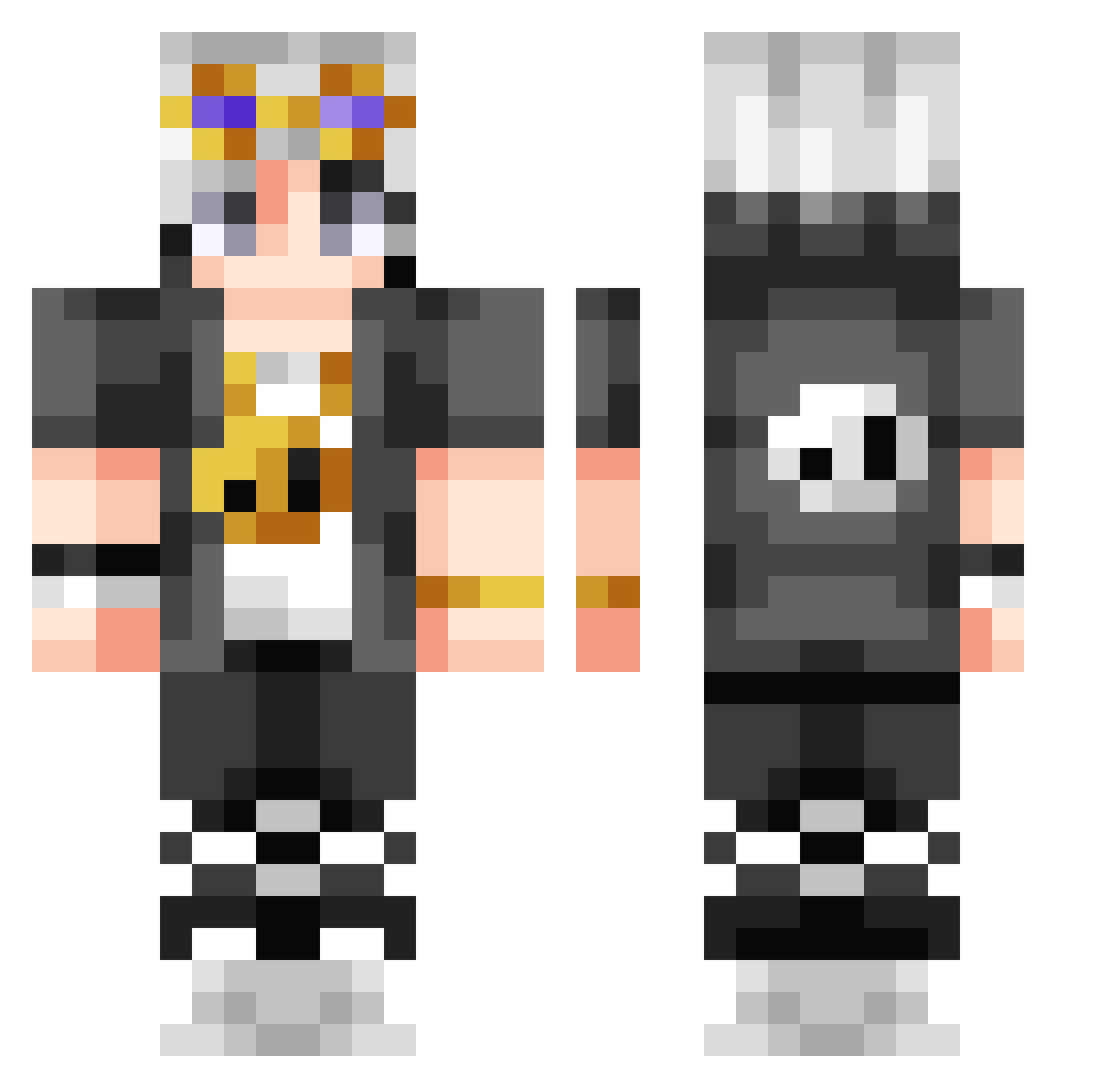 Serumano_Br Minecraft skin, front and back view