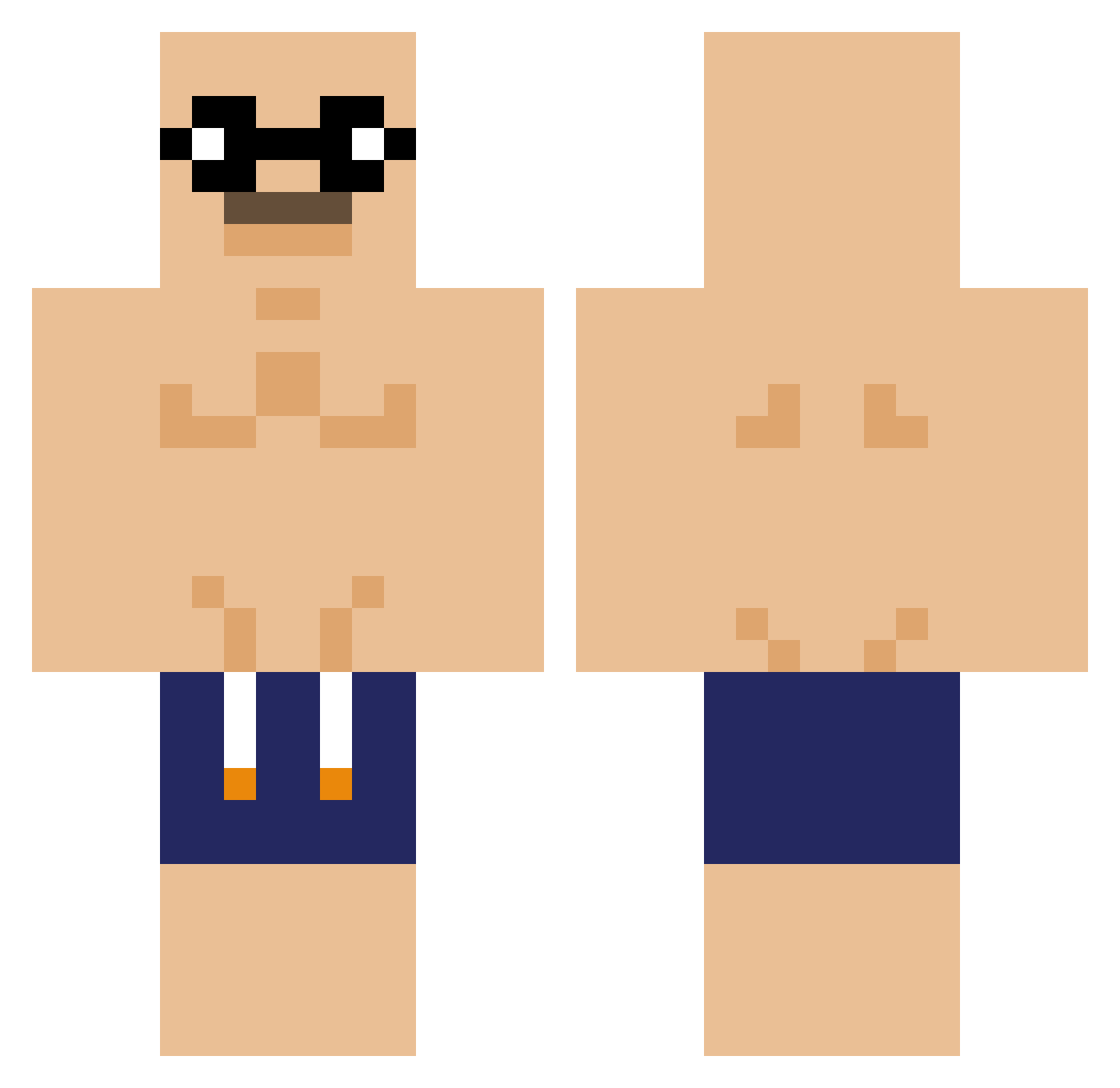 JohnAllenCrafter Minecraft skin, front and back view