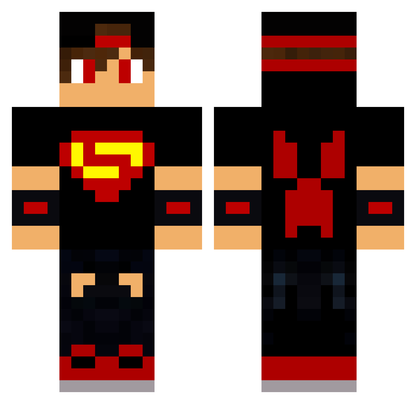 Defauld_User Minecraft skin, front and back view