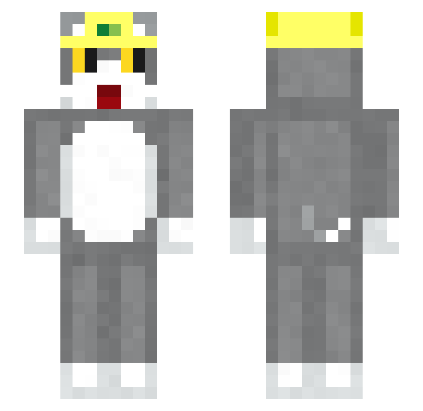 danuri Minecraft skin, front and back view