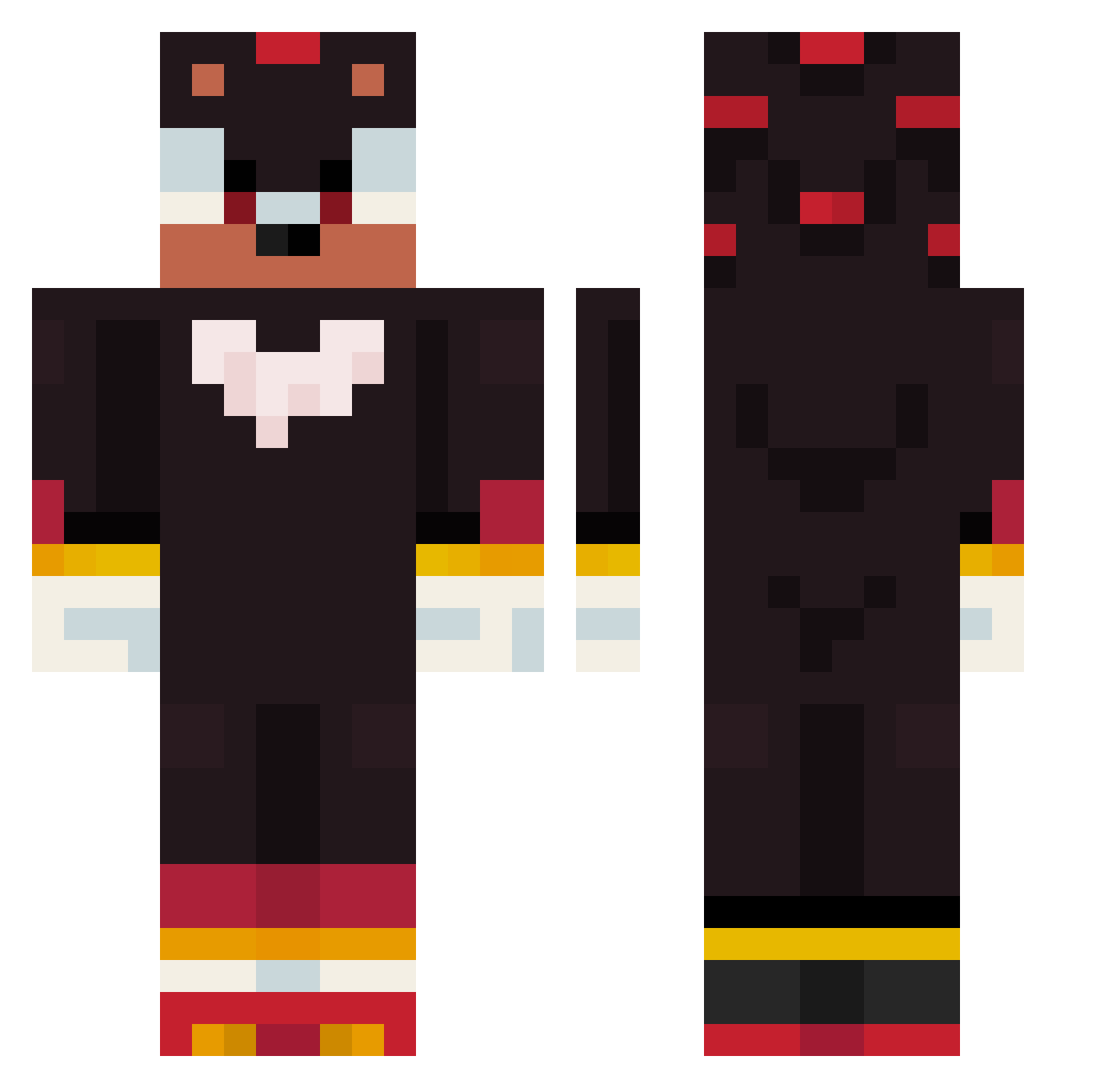 Mayazumi2 Minecraft skin, front and back view