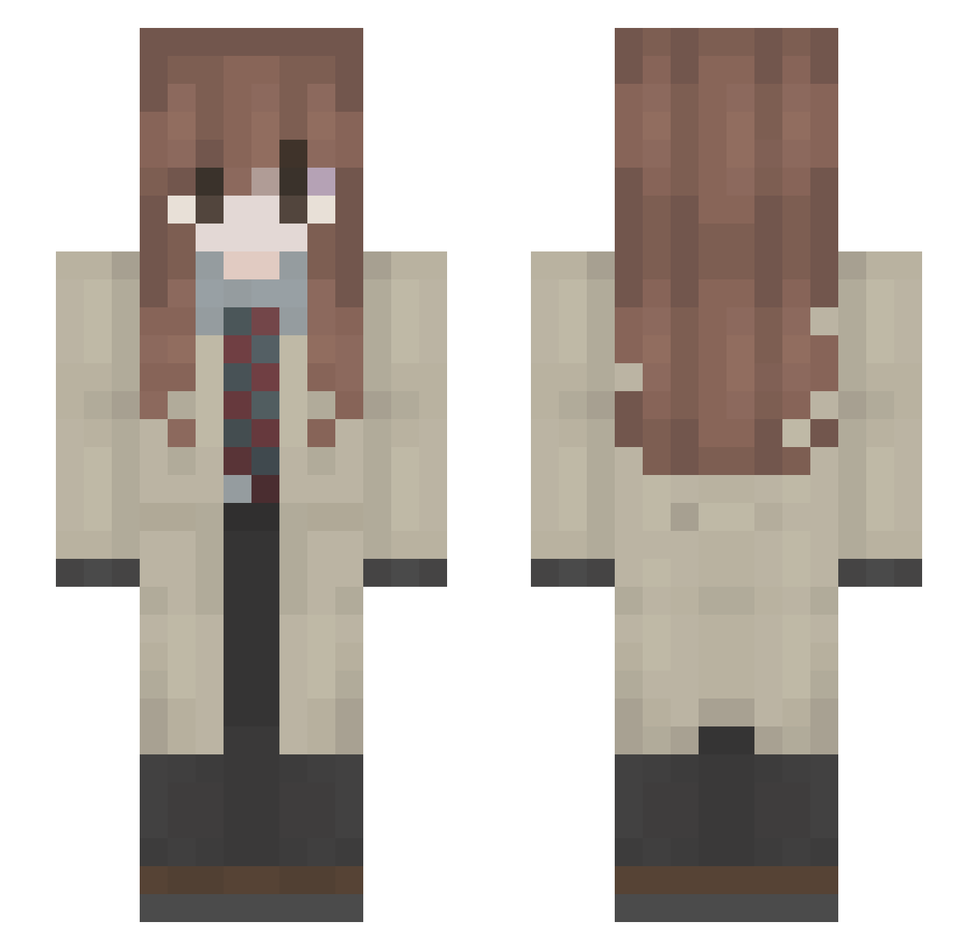 laiyinhe Minecraft skin, front and back view