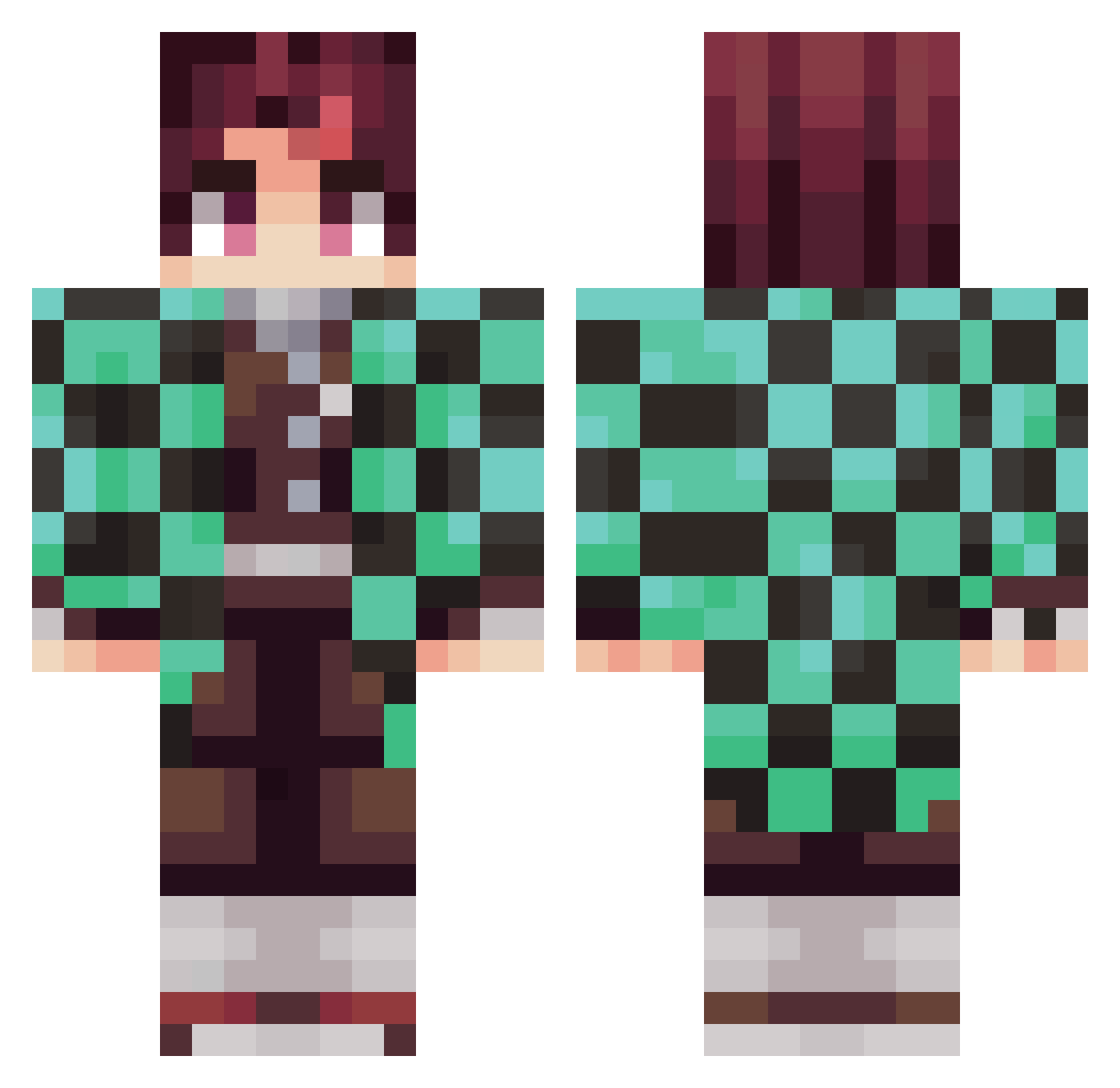 Mhamad_MC Minecraft skin, front and back view