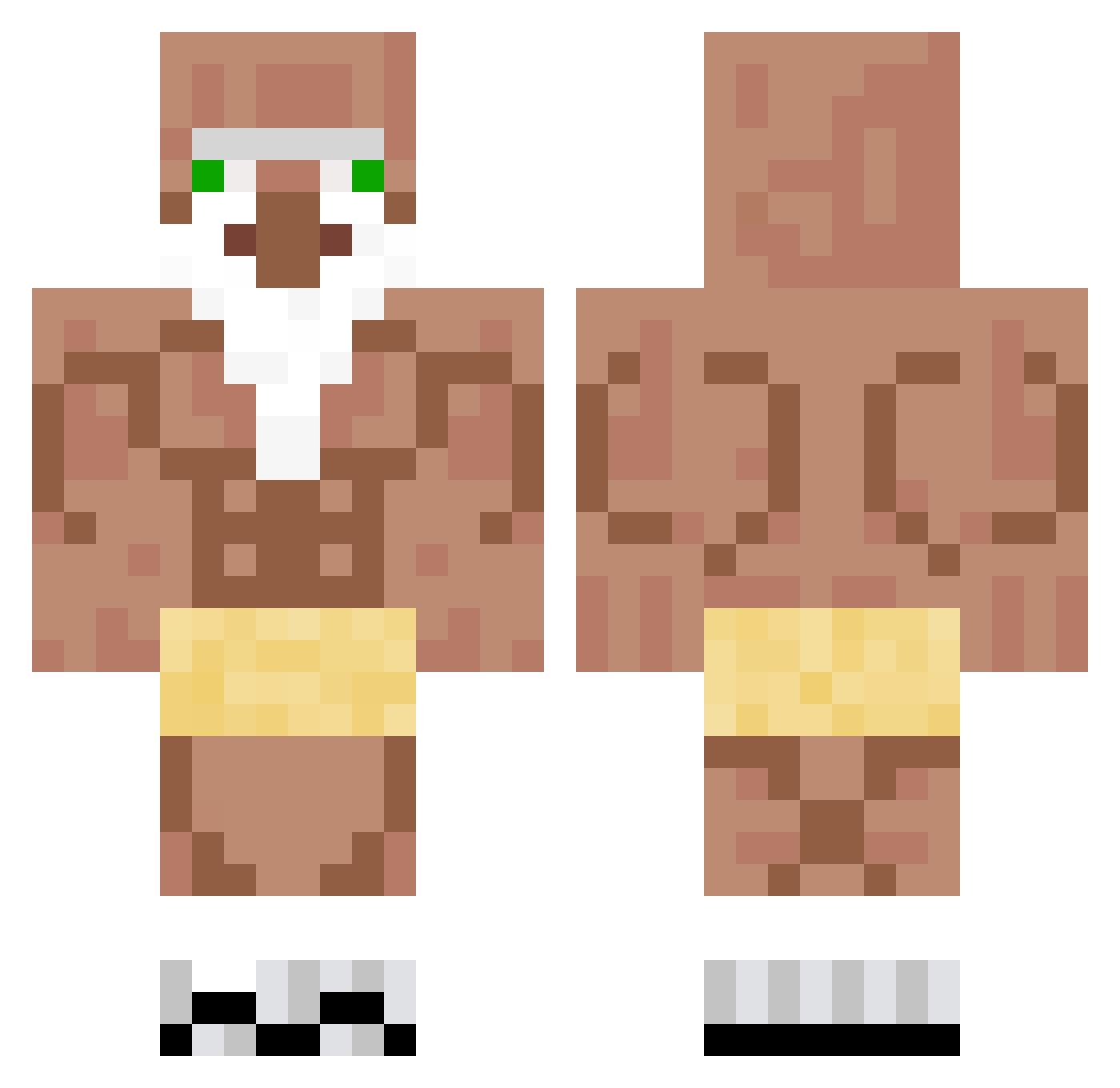 Sjsuevdy Minecraft skin, front and back view