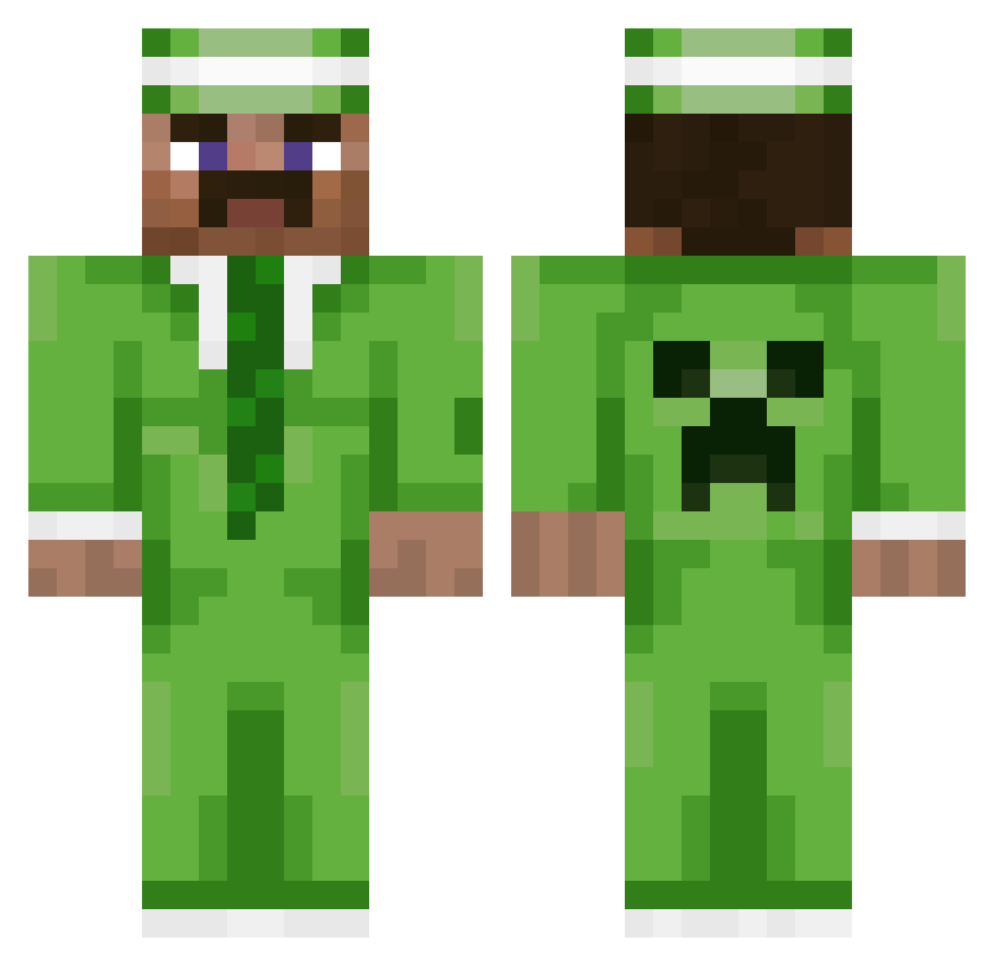 CallMeLucasFTW Minecraft skin, front and back view