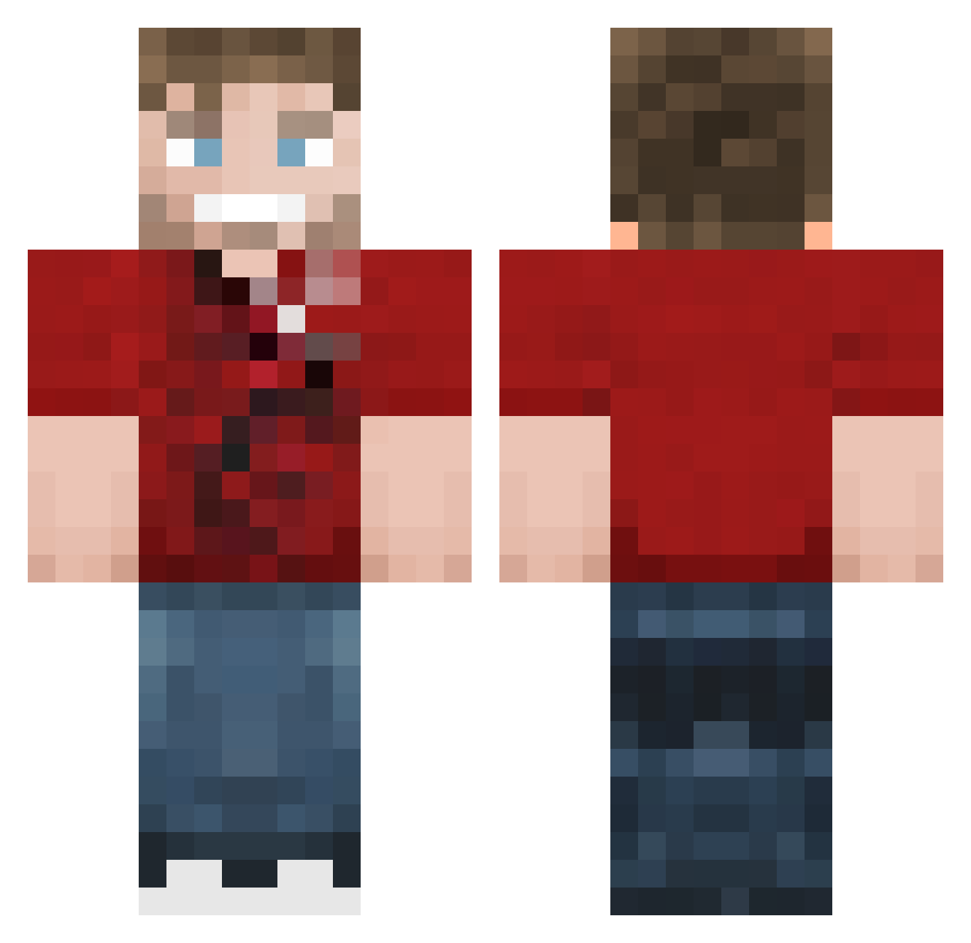 unluckyIevi Minecraft skin, front and back view