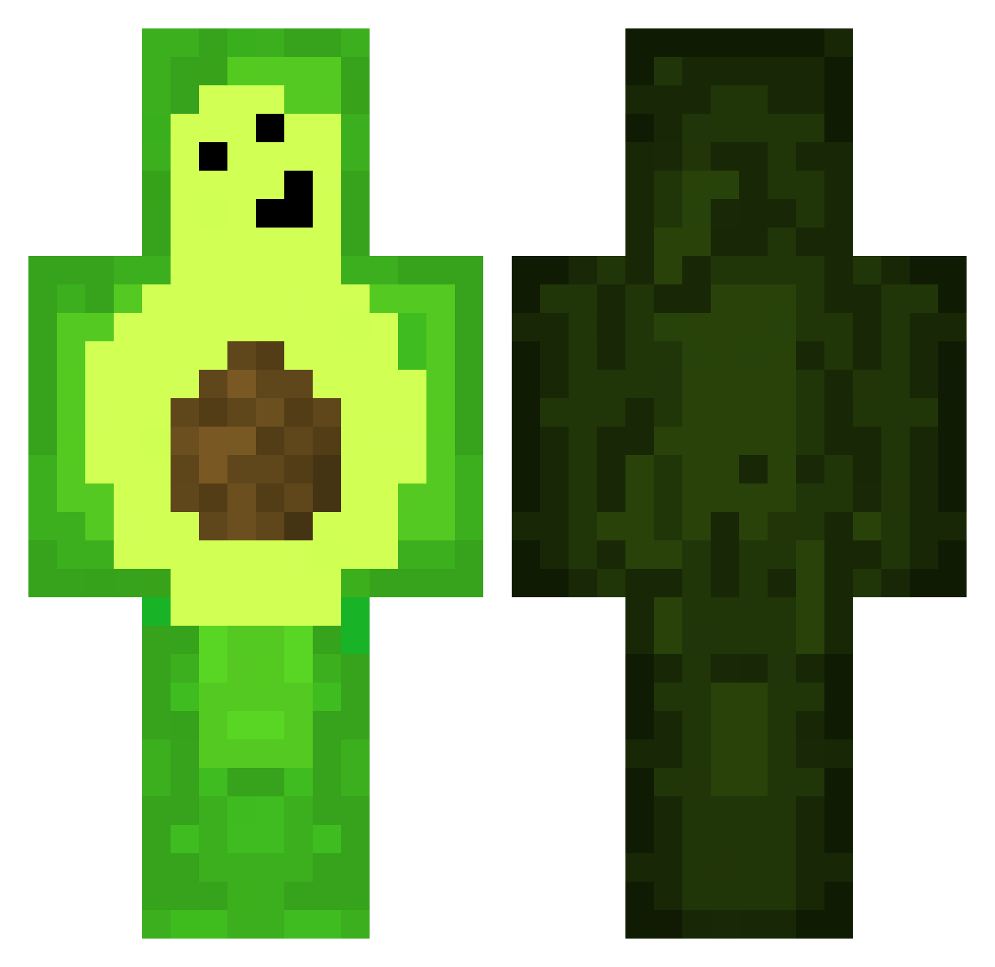 avocadoyy Minecraft skin, front and back view