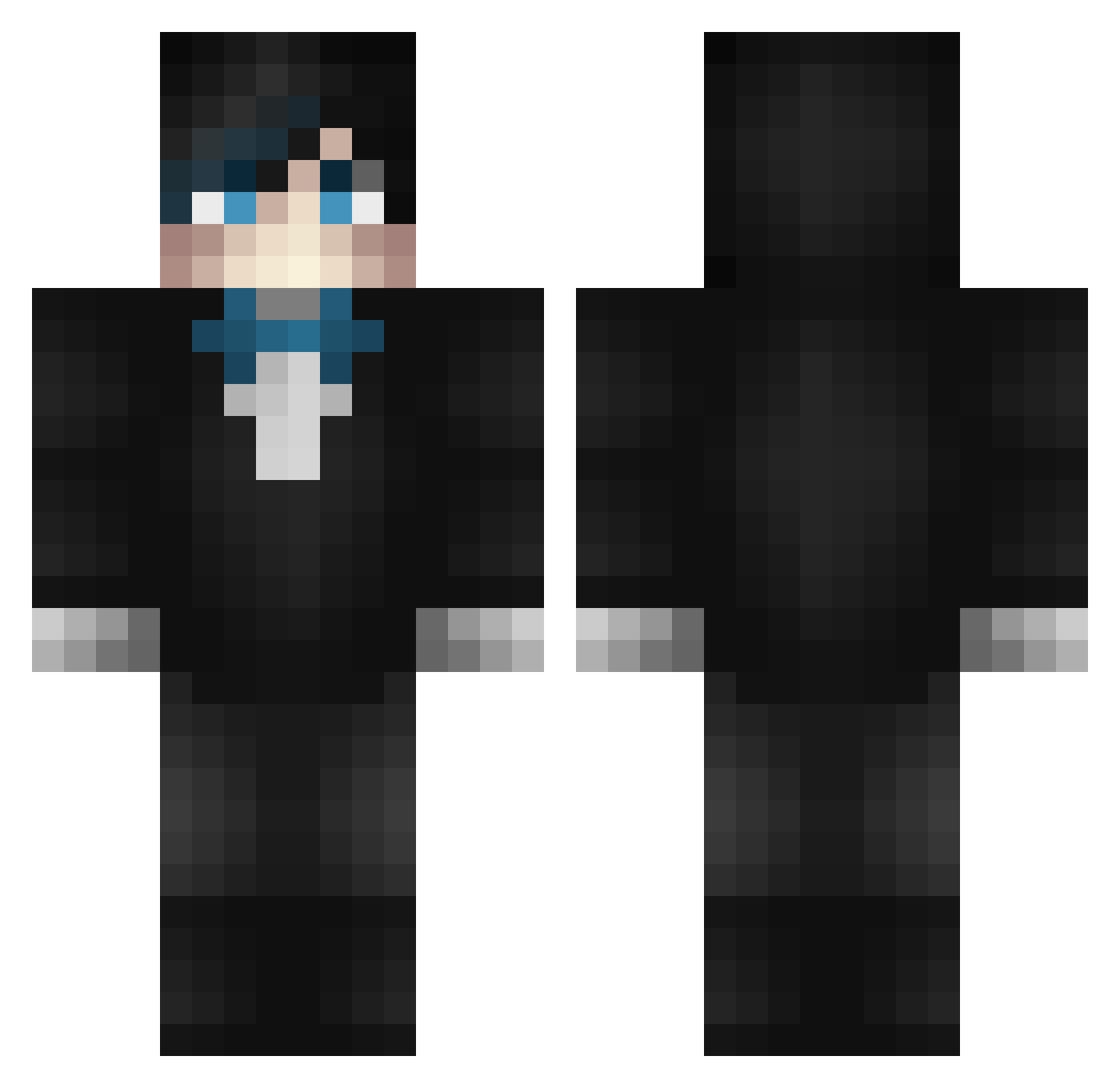 Vngelinh0 Minecraft skin, front and back view