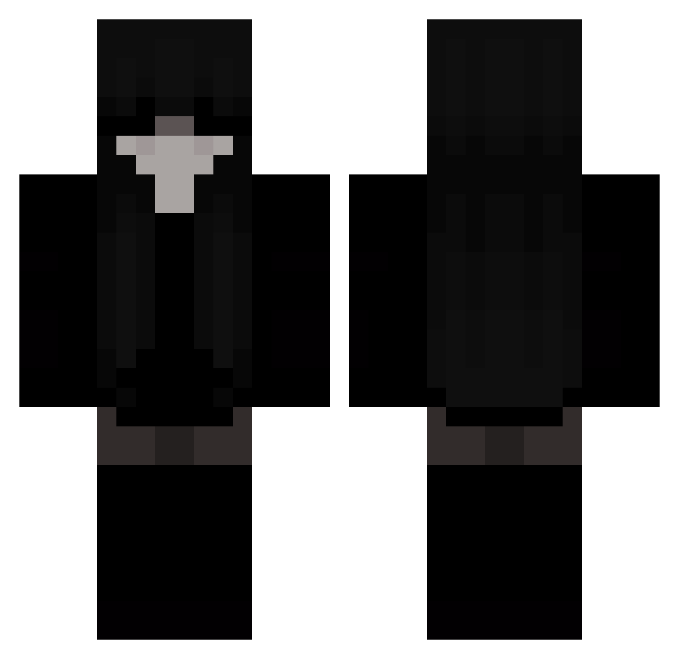 PurpleUnicornLOL Minecraft skin, front and back view