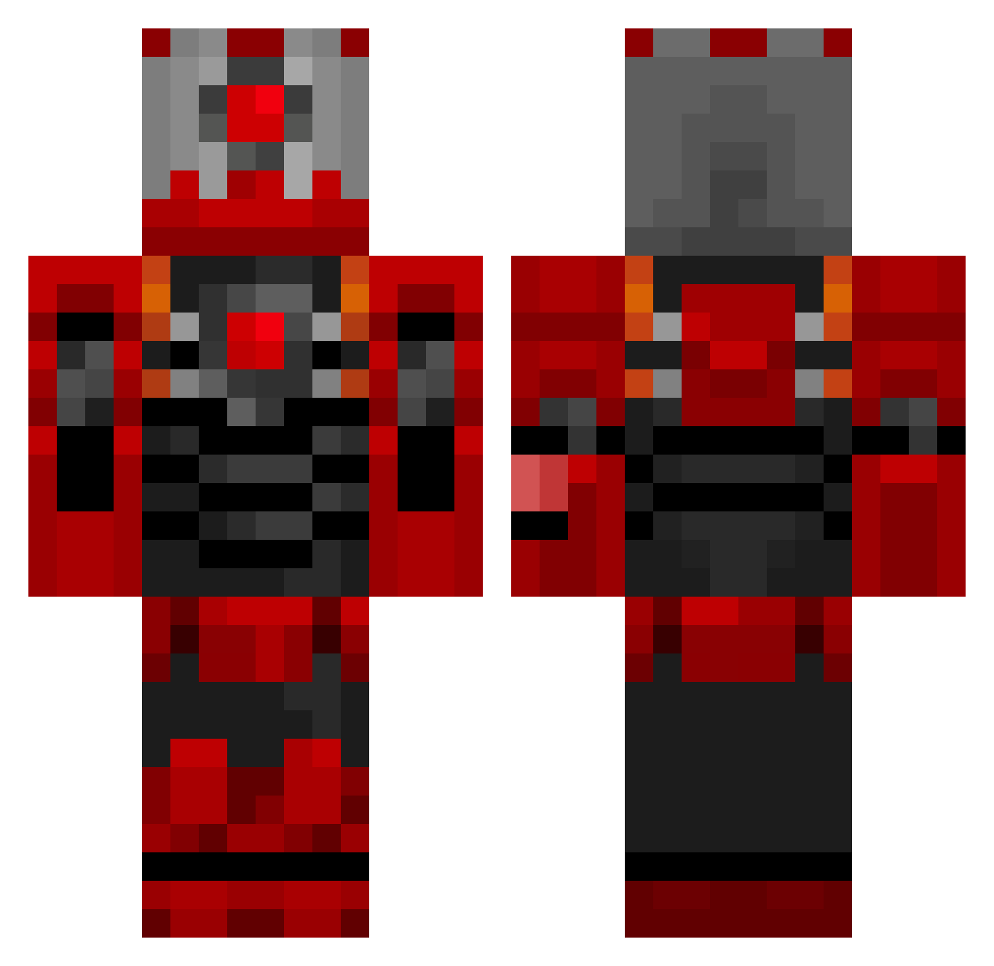MonkeySaku2009 Minecraft skin, front and back view