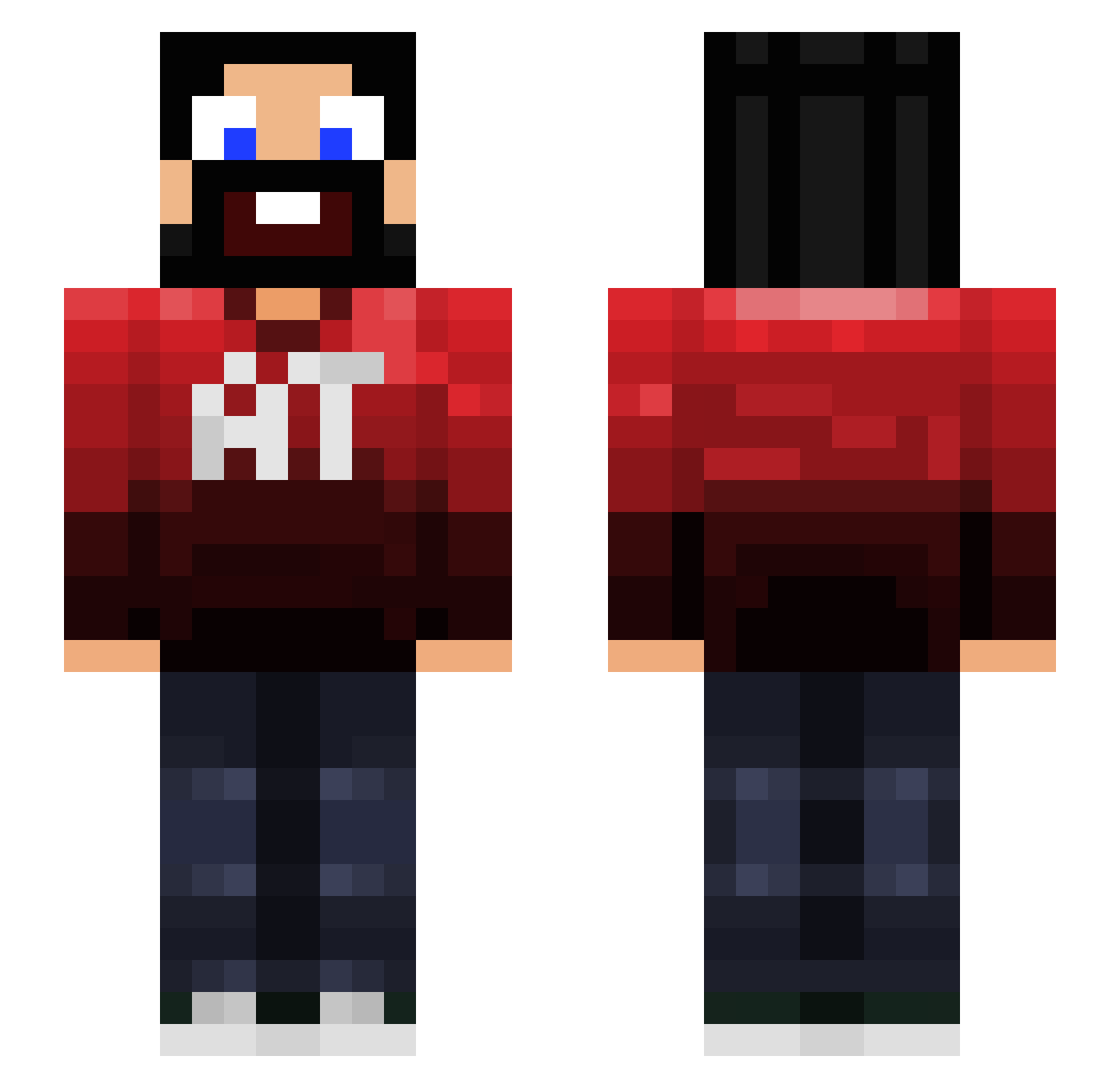 Spyteam123 Minecraft skin, front and back view