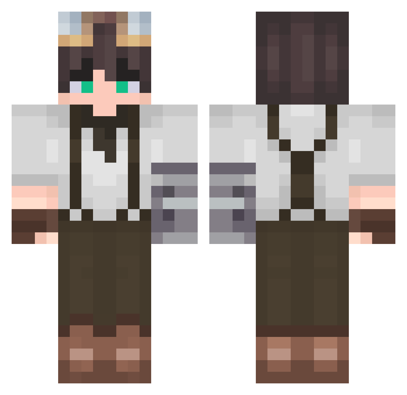hallel_slay Minecraft skin, front and back view