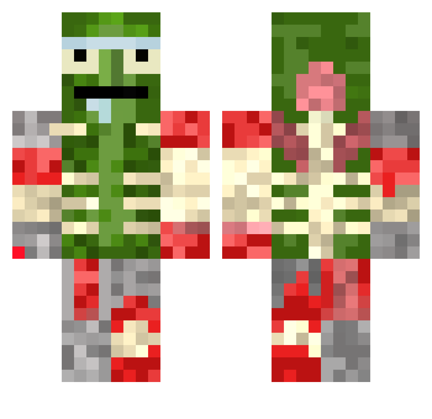 Whiizbang Minecraft skin, front and back view