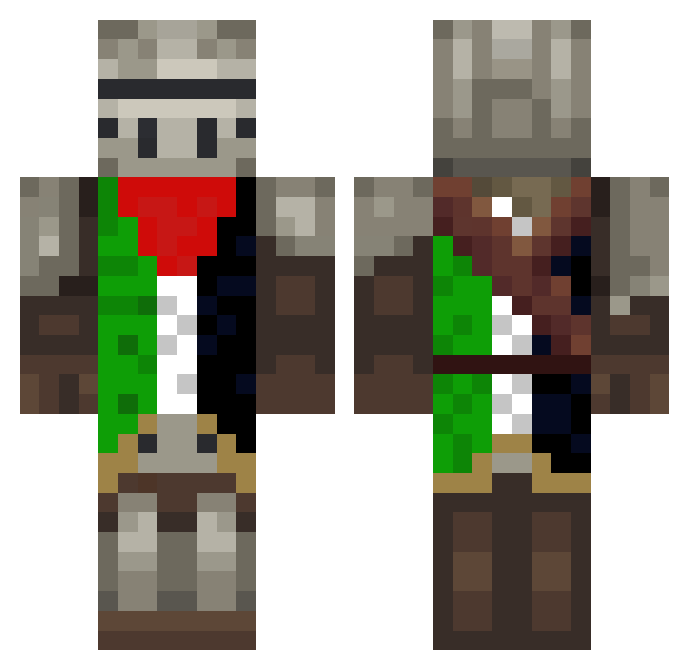 Crisneo1 Minecraft skin, front and back view