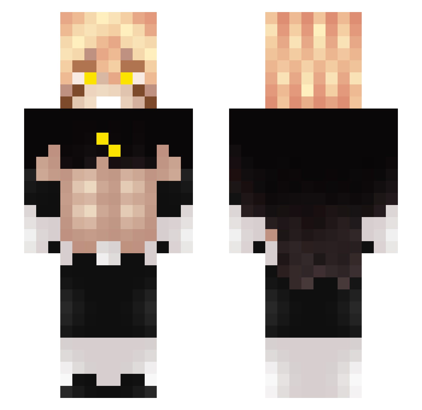 KuoMC Minecraft skin, front and back view