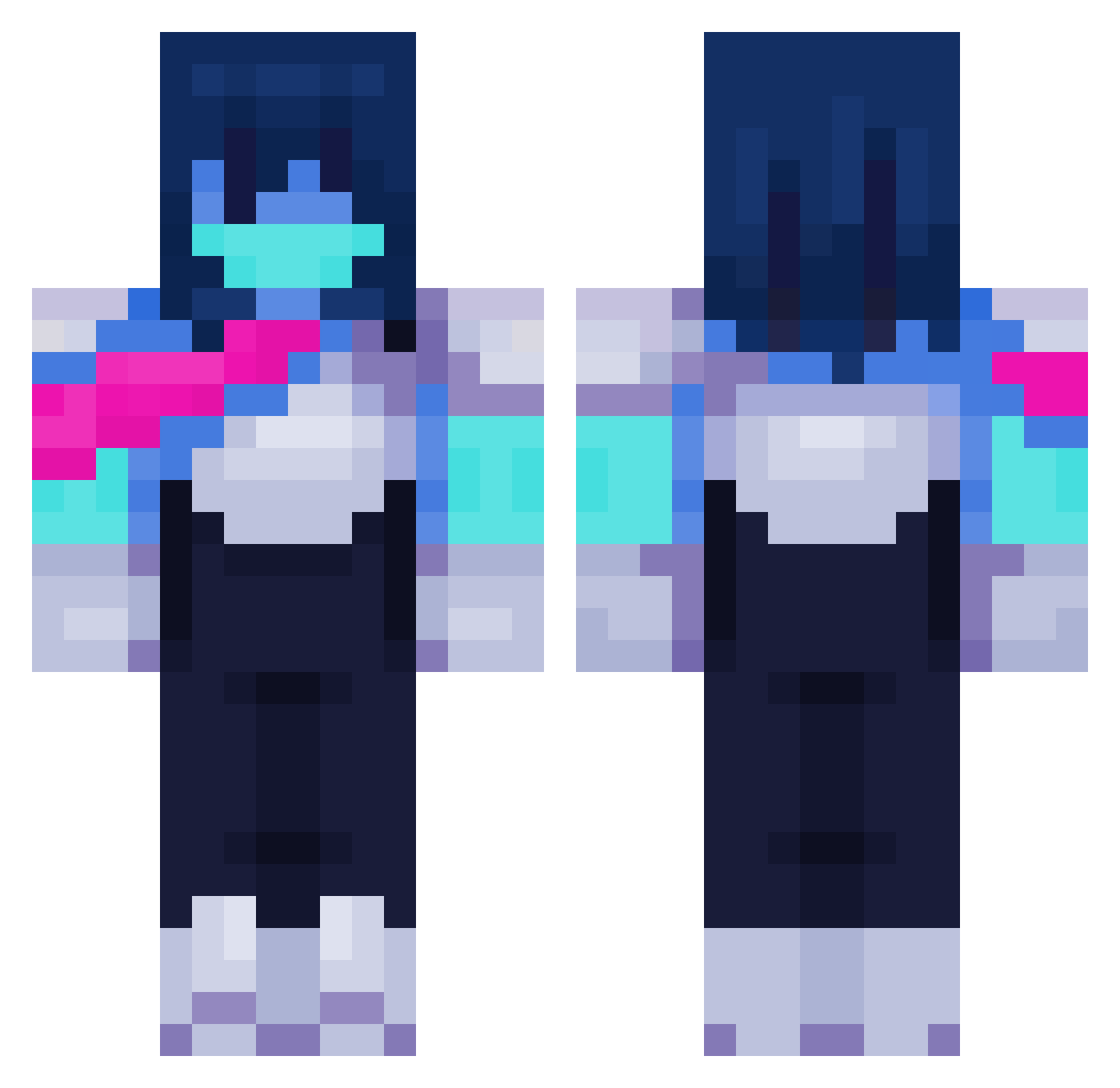 luss1e_ Minecraft skin, front and back view
