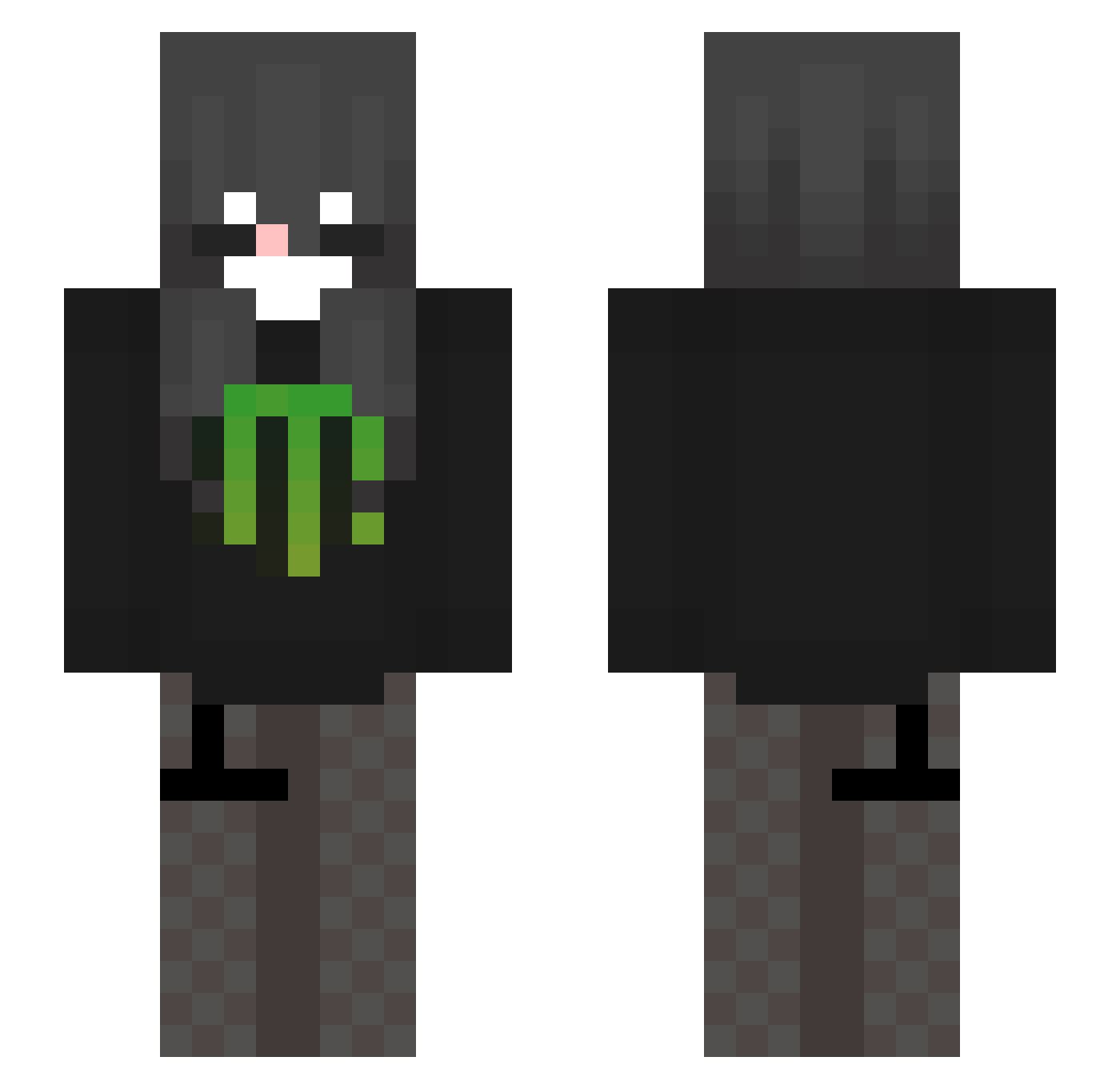 Owys1ka Minecraft skin, front and back view