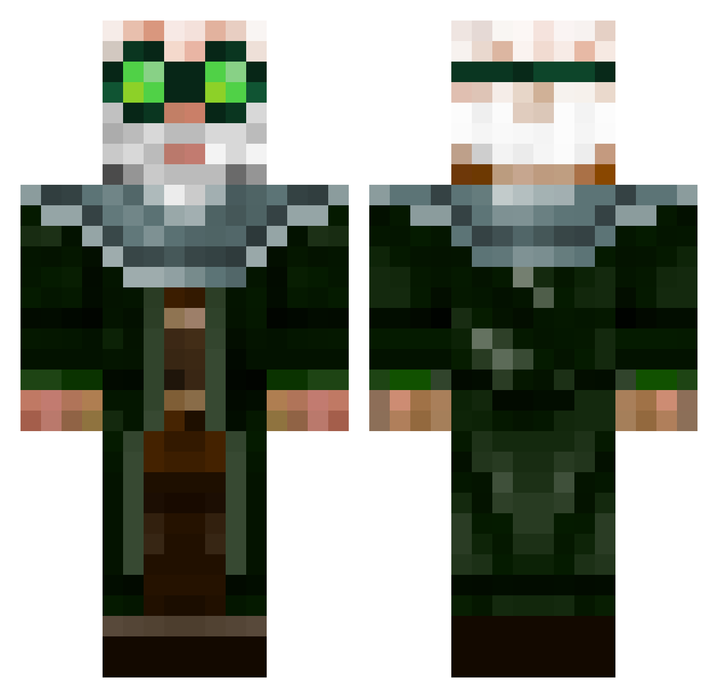 FlappyKeenan Minecraft skin, front and back view