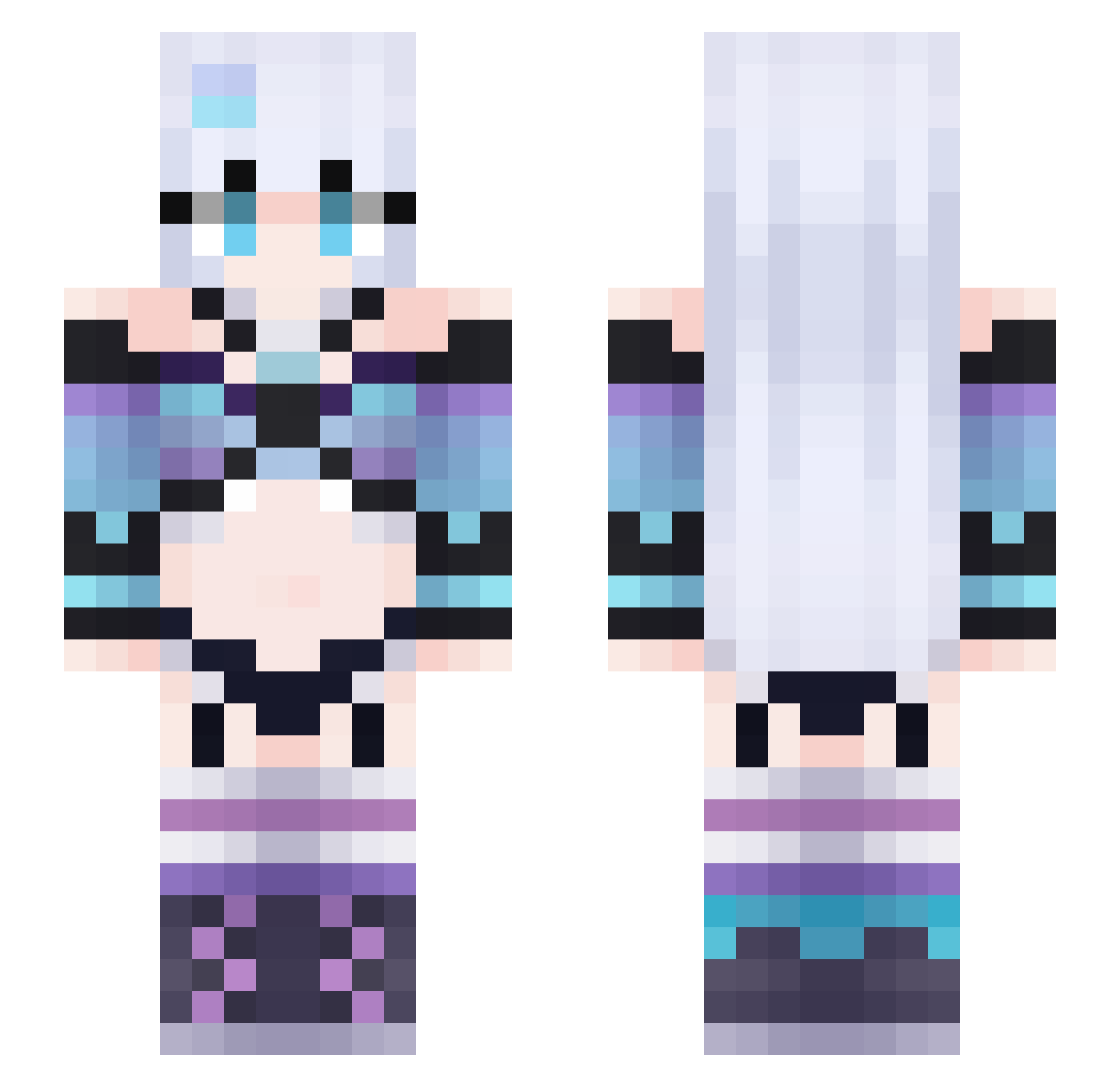 Lifrim Minecraft skin, front and back view