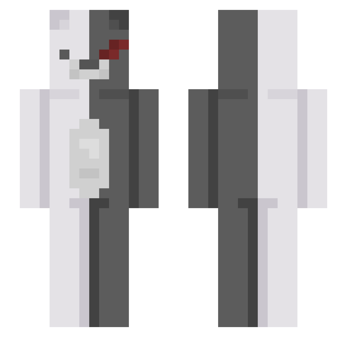 noxx1ous Minecraft skin, front and back view
